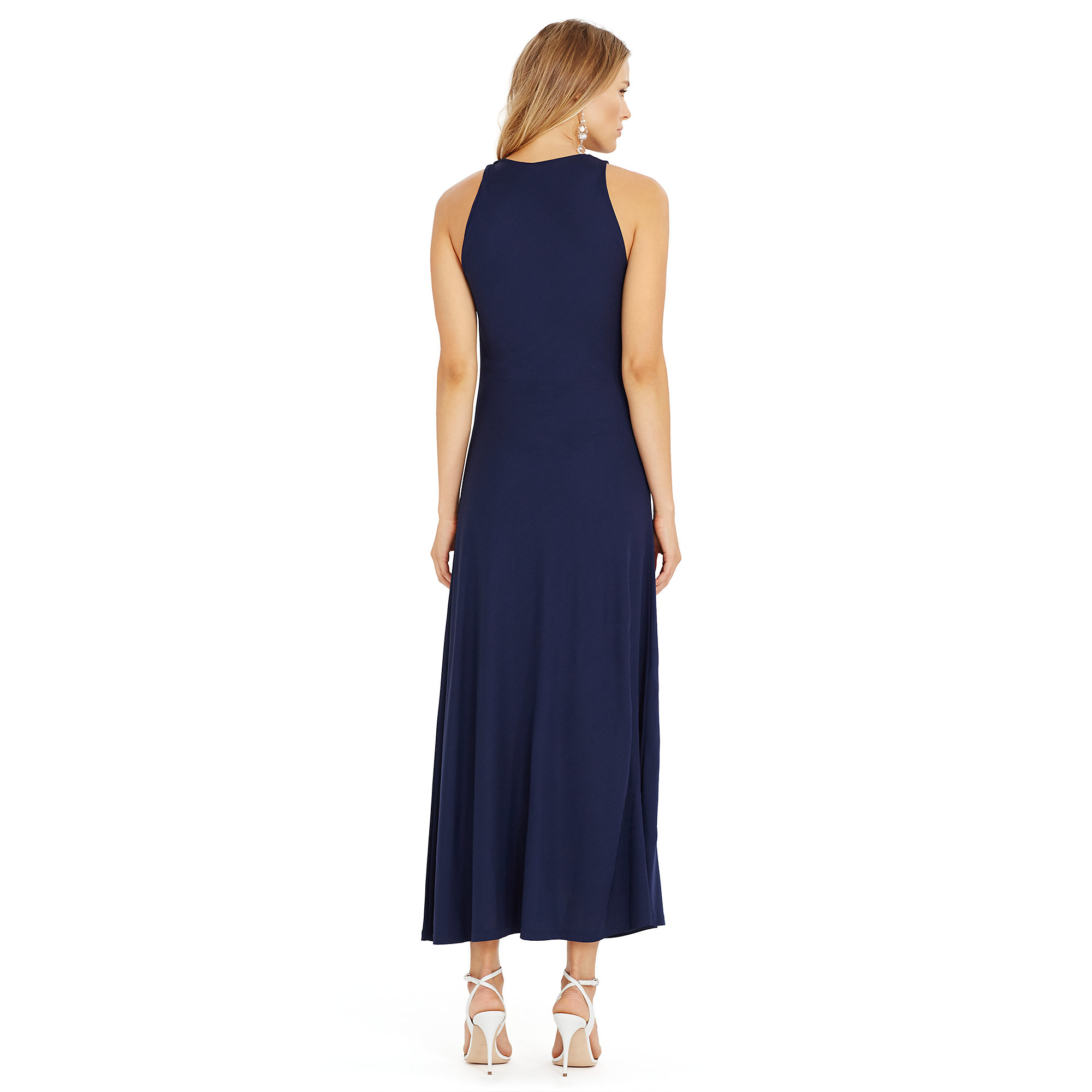 ralph lauren navy long dress