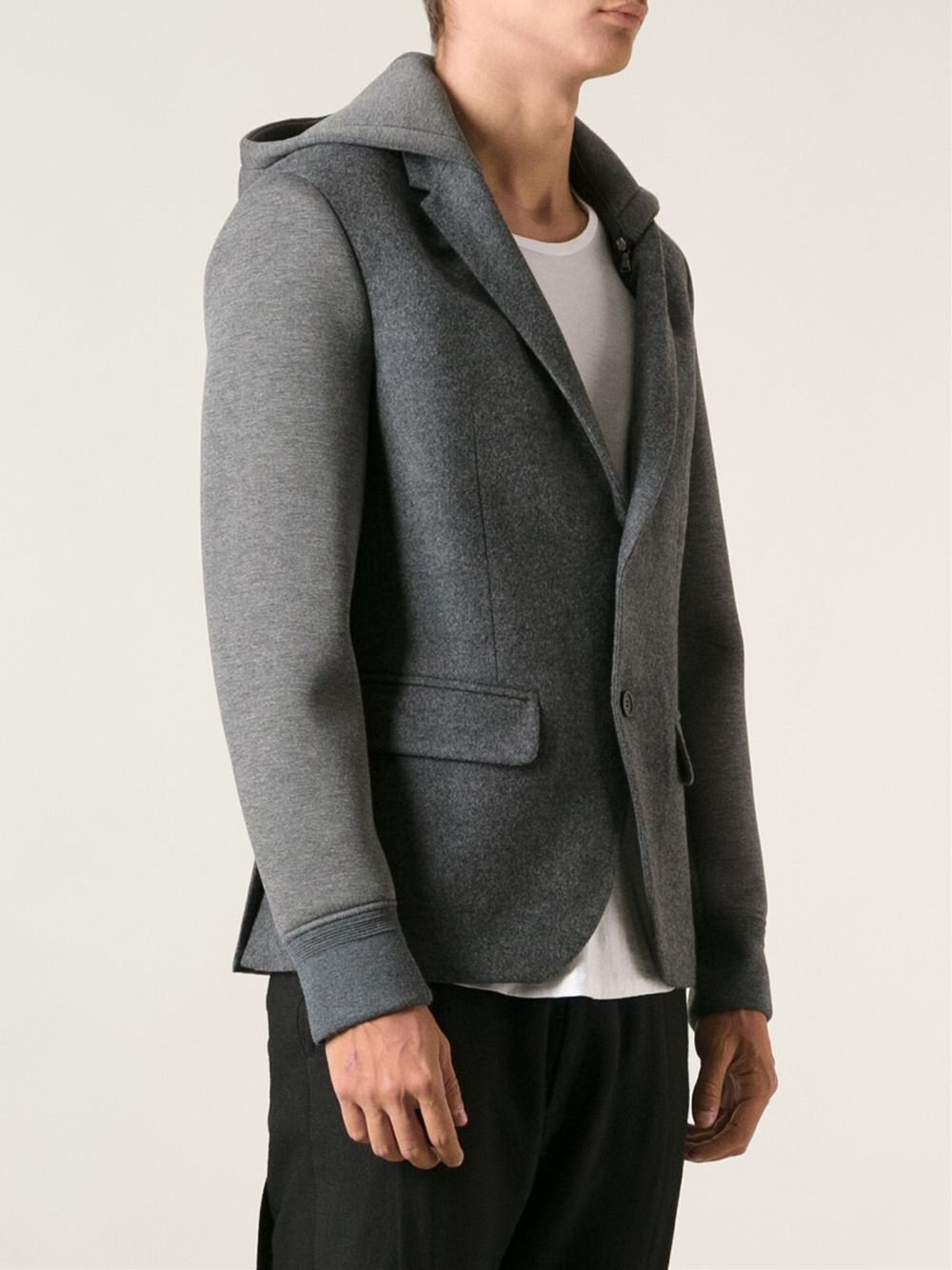 Lyst - Neil Barrett Hooded Blazer in Gray for Men