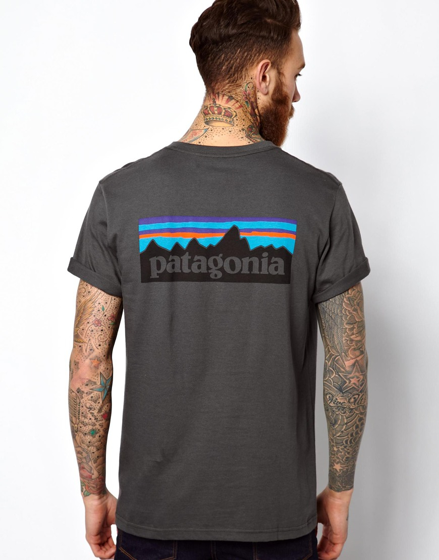 Lyst - Patagonia Tshirt with Back Print Logo in Green for Men