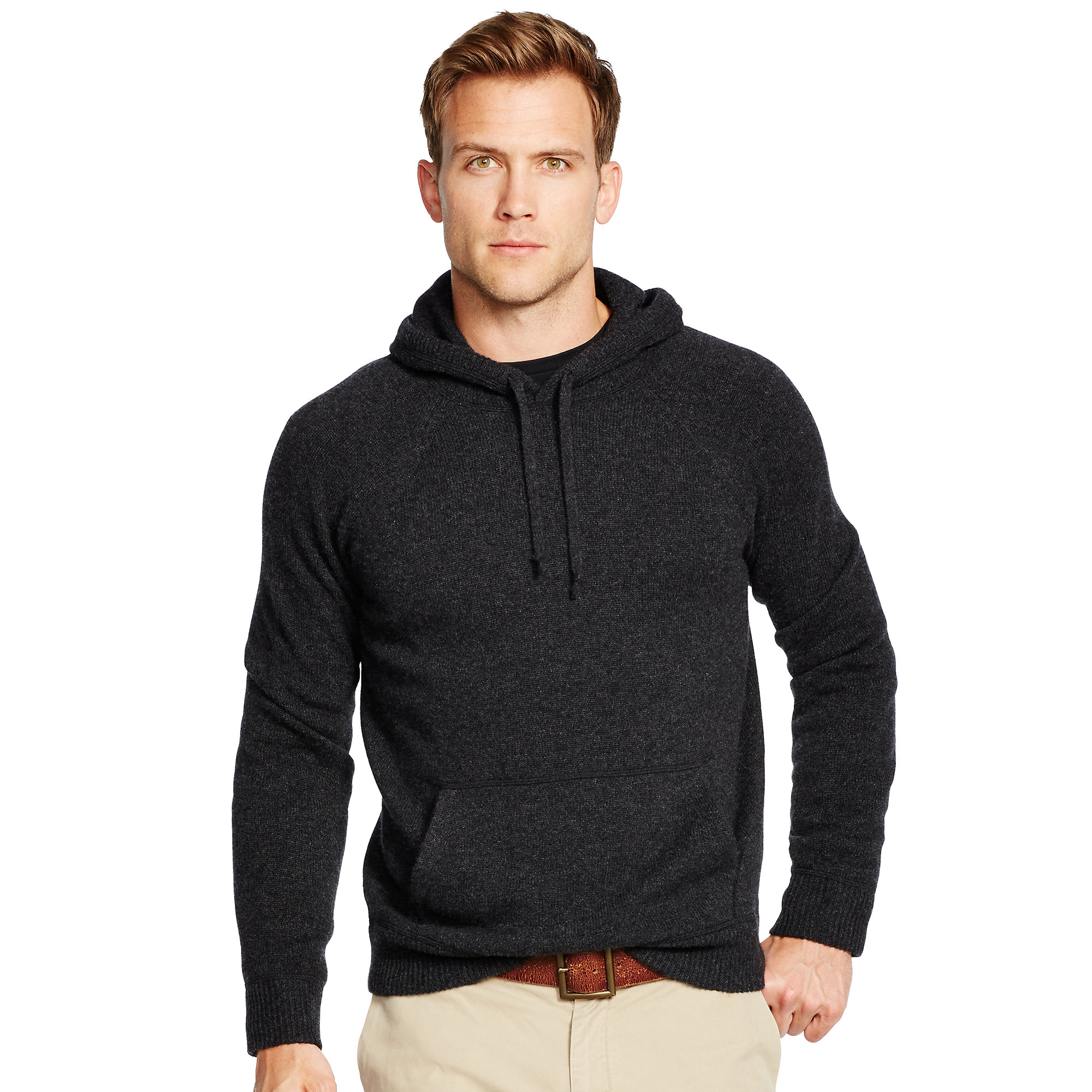 Polo ralph lauren Cotton Jacquard Pullover Hoodie in Black for Men ...