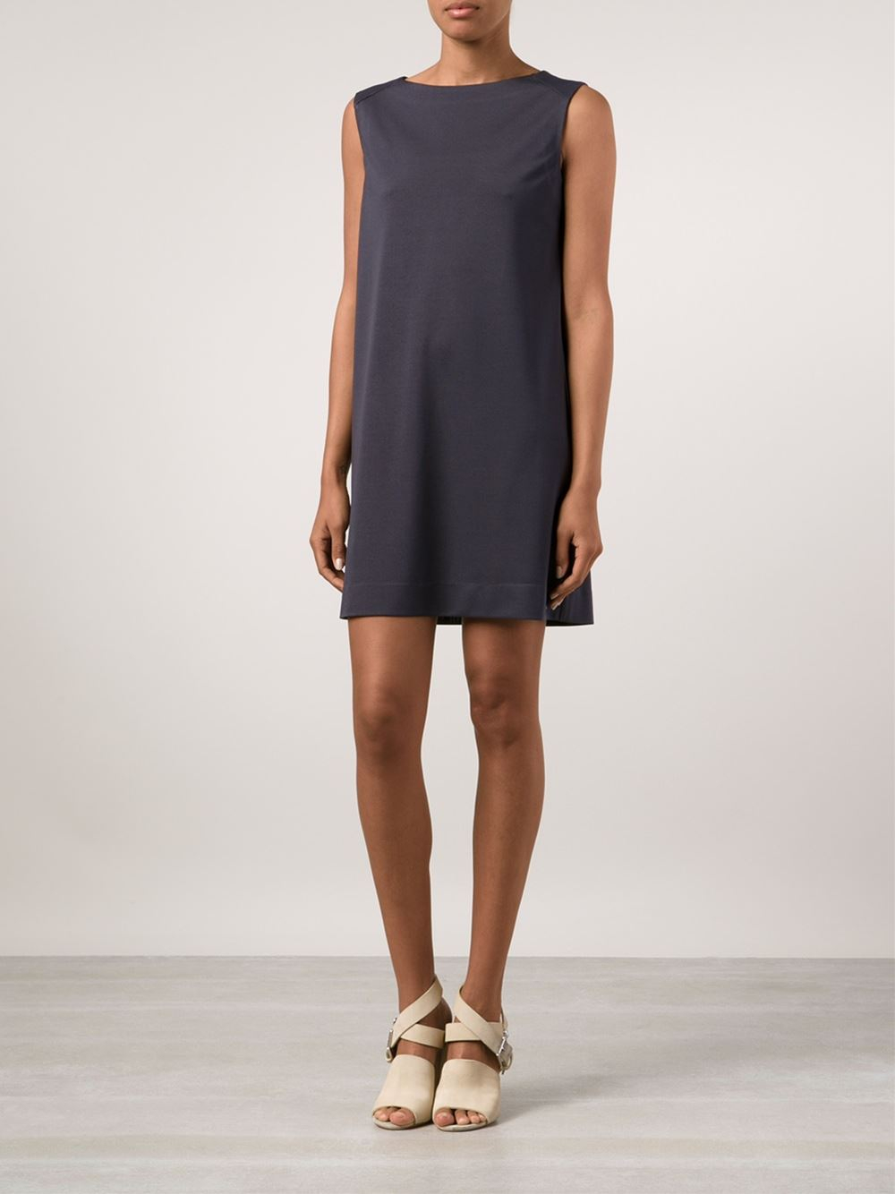 Courreges Loose Fit Sleeveless Dress in Blue Lyst