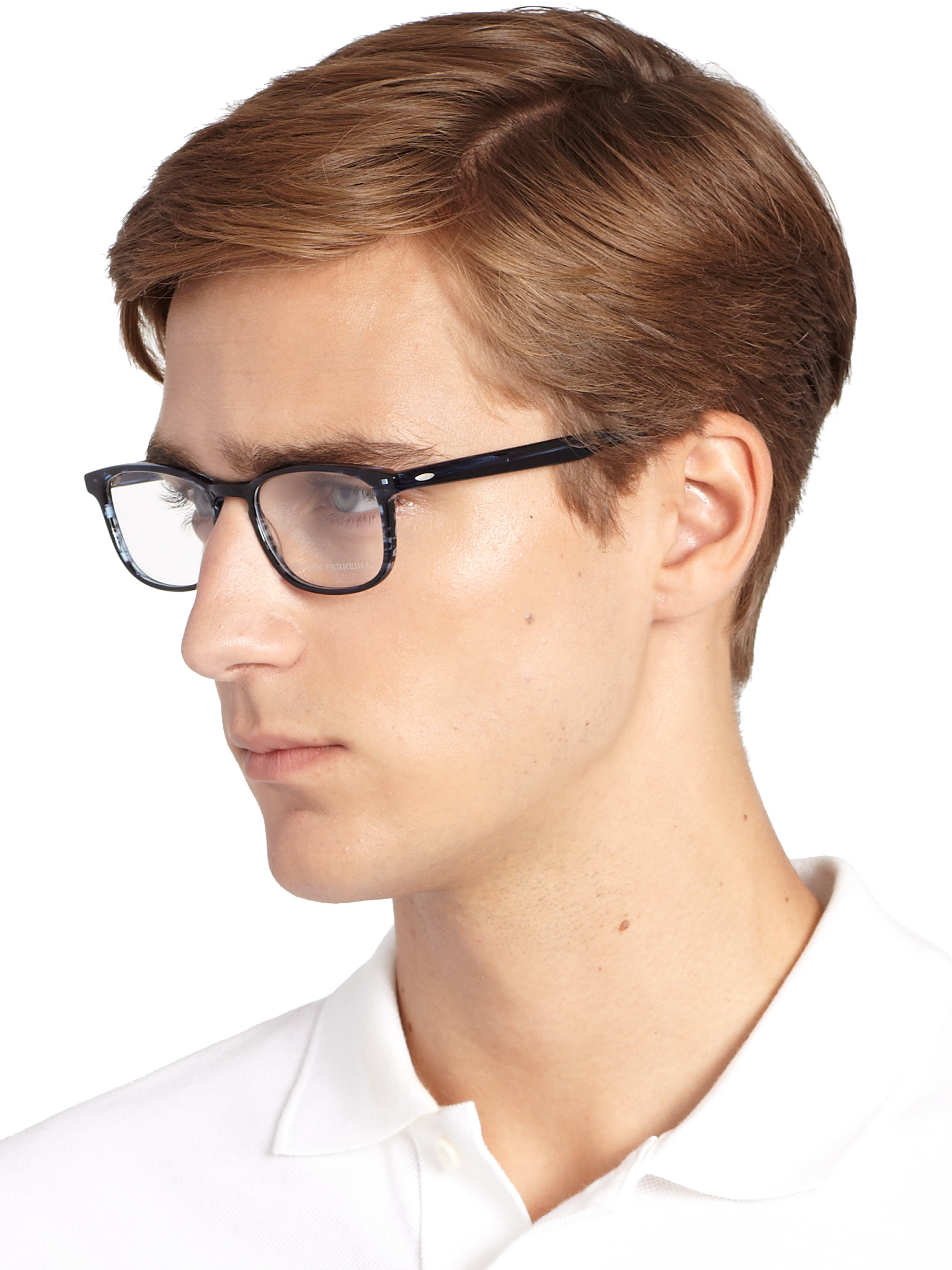 Barton Perreira Thompson Rectangle-Shaped Optical Frames in Blue for ...