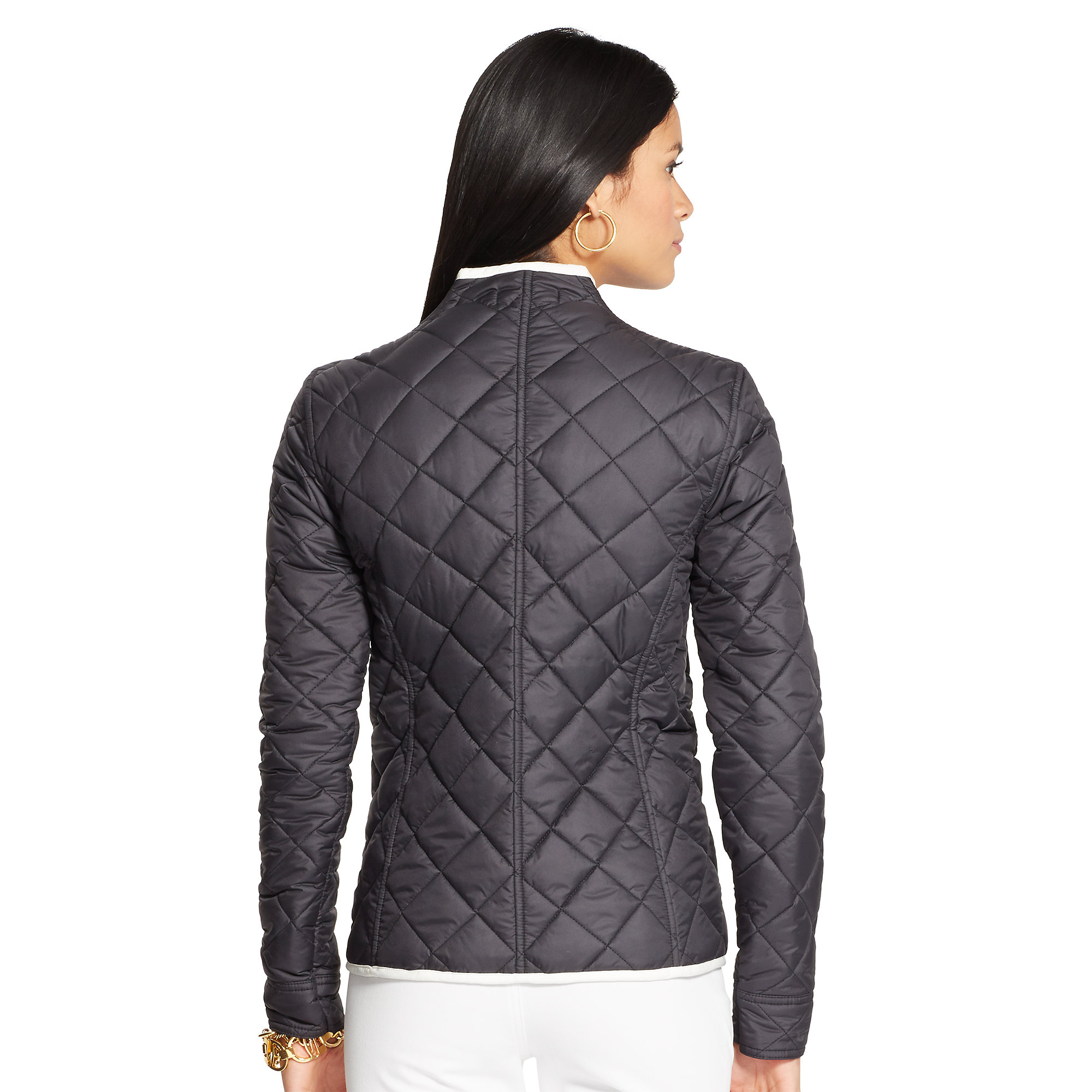 Lyst Ralph Lauren DiamondQuilted Down Jacket in Black