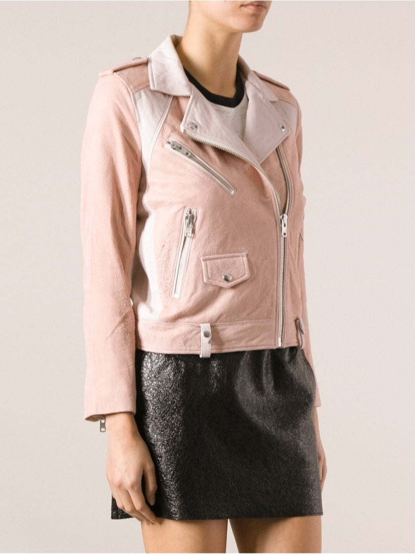 Iro Biker Jacket in Pink Lyst