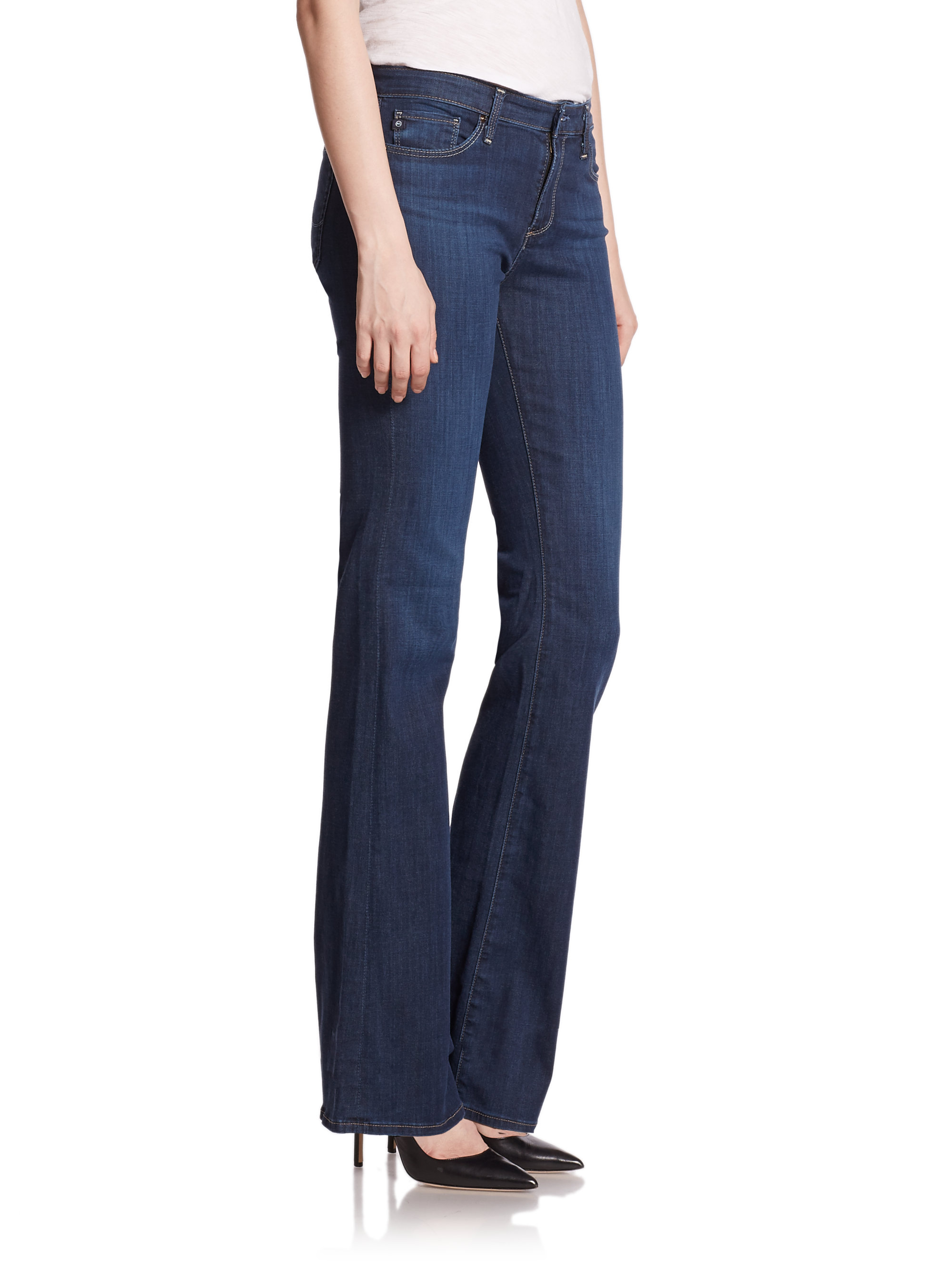 Ag adriano goldschmied Angel Bootcut Jeans in Blue (NEARSHORE) | Lyst