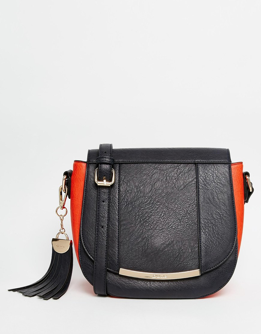 Lyst Dune Colour Block Saddle Bag In Black Be Inspired