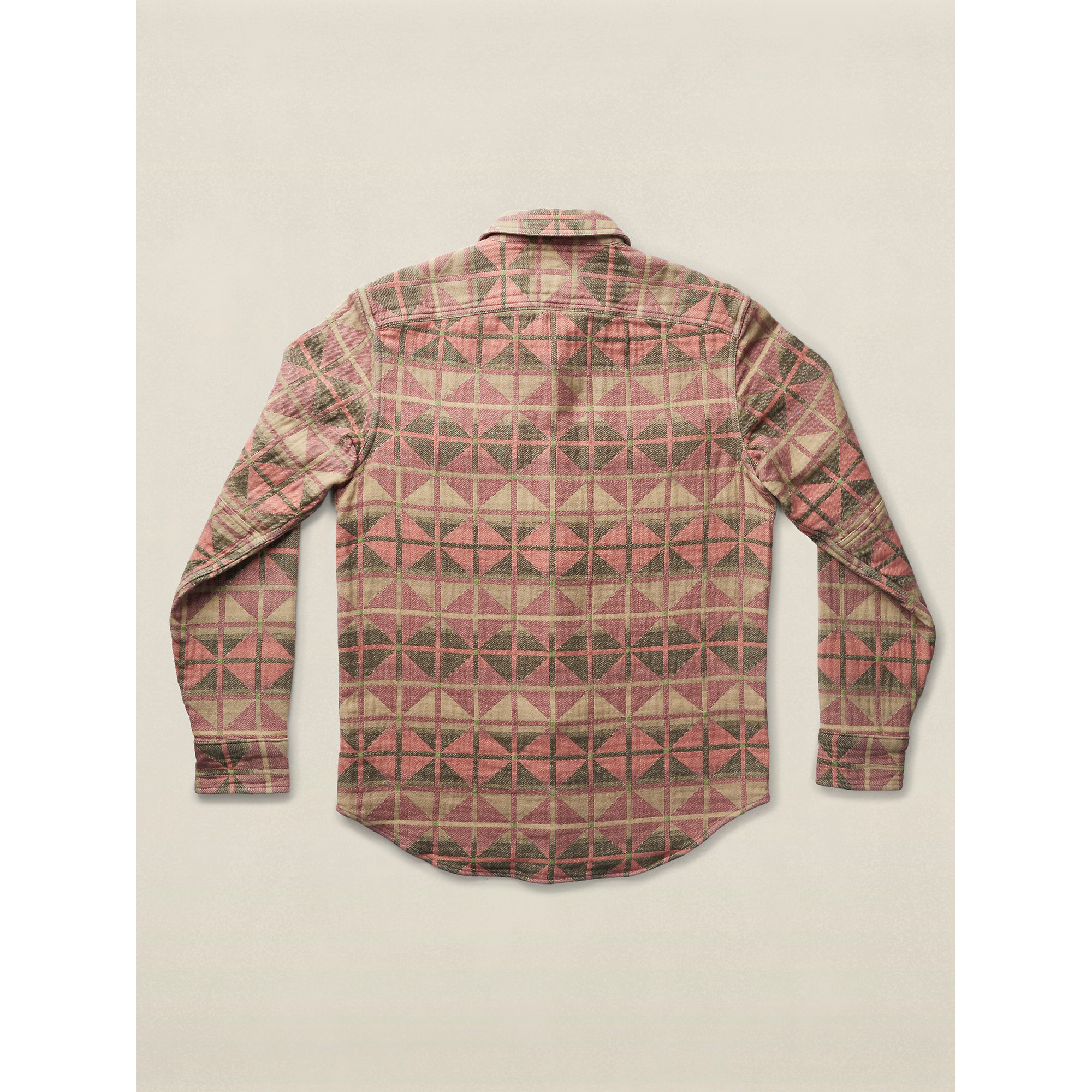 Lyst - RRL Cotton Jacquard Shirt in Pink for Men