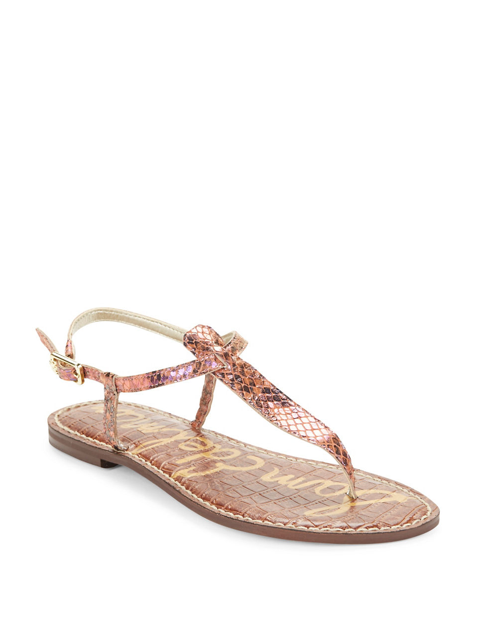 sandals at sam edelman gigi leather snake print sandals in sandals at sam edelman gigi leather snake print sandals in
