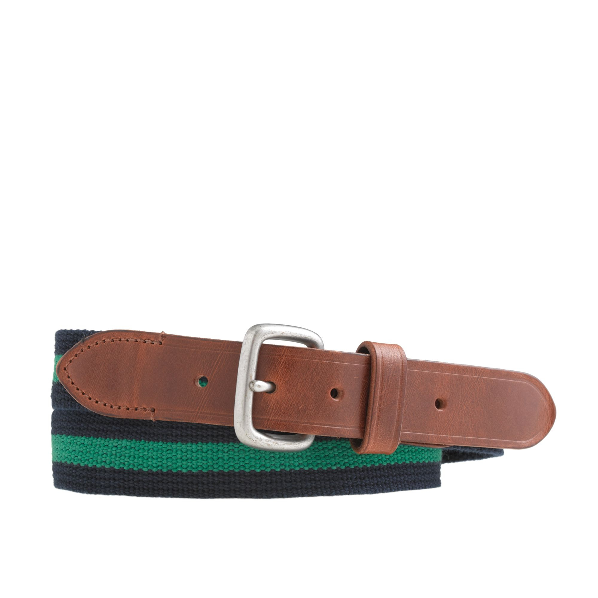 Lyst J.Crew Stripe  Belt in Brown for Men