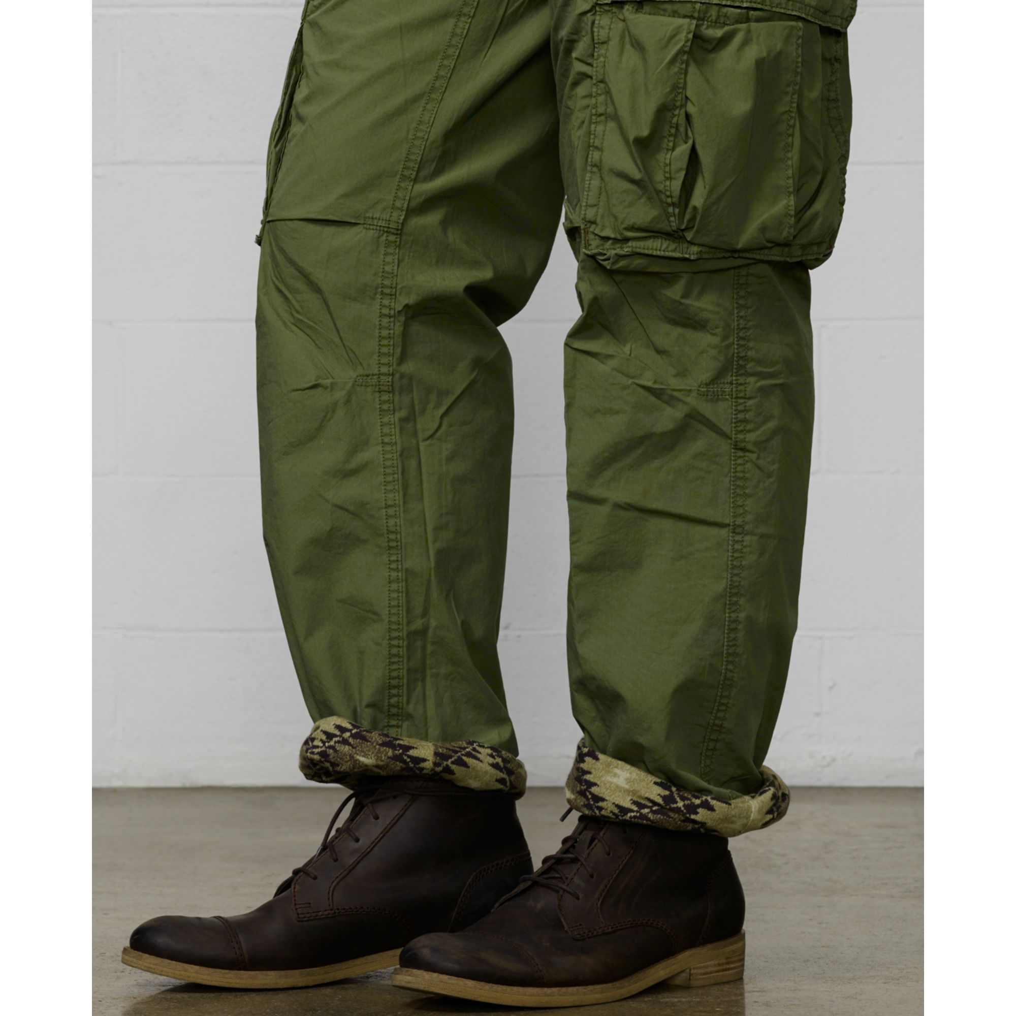 Lyst - Denim & supply ralph lauren Slimfit Poplin Cargo Pants in Green ...