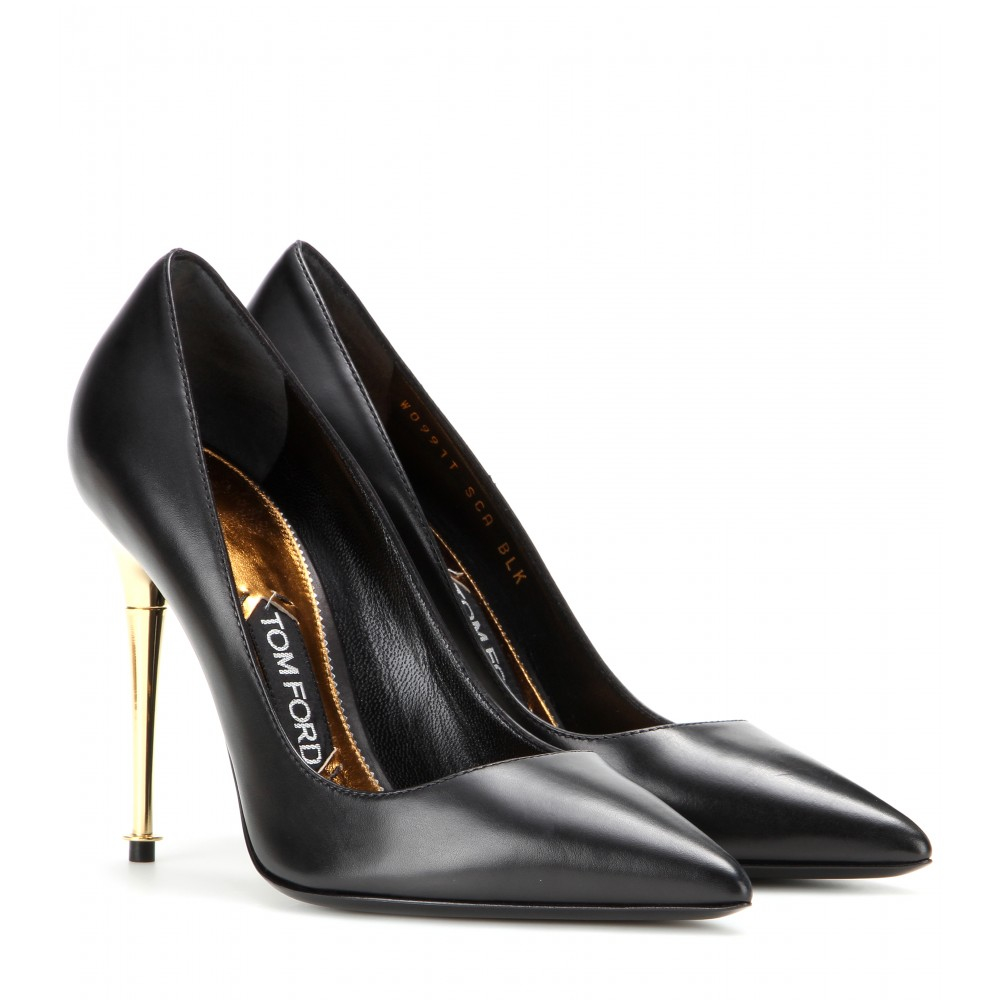 Lyst - Tom Ford Stiletto Leather Pumps in Black