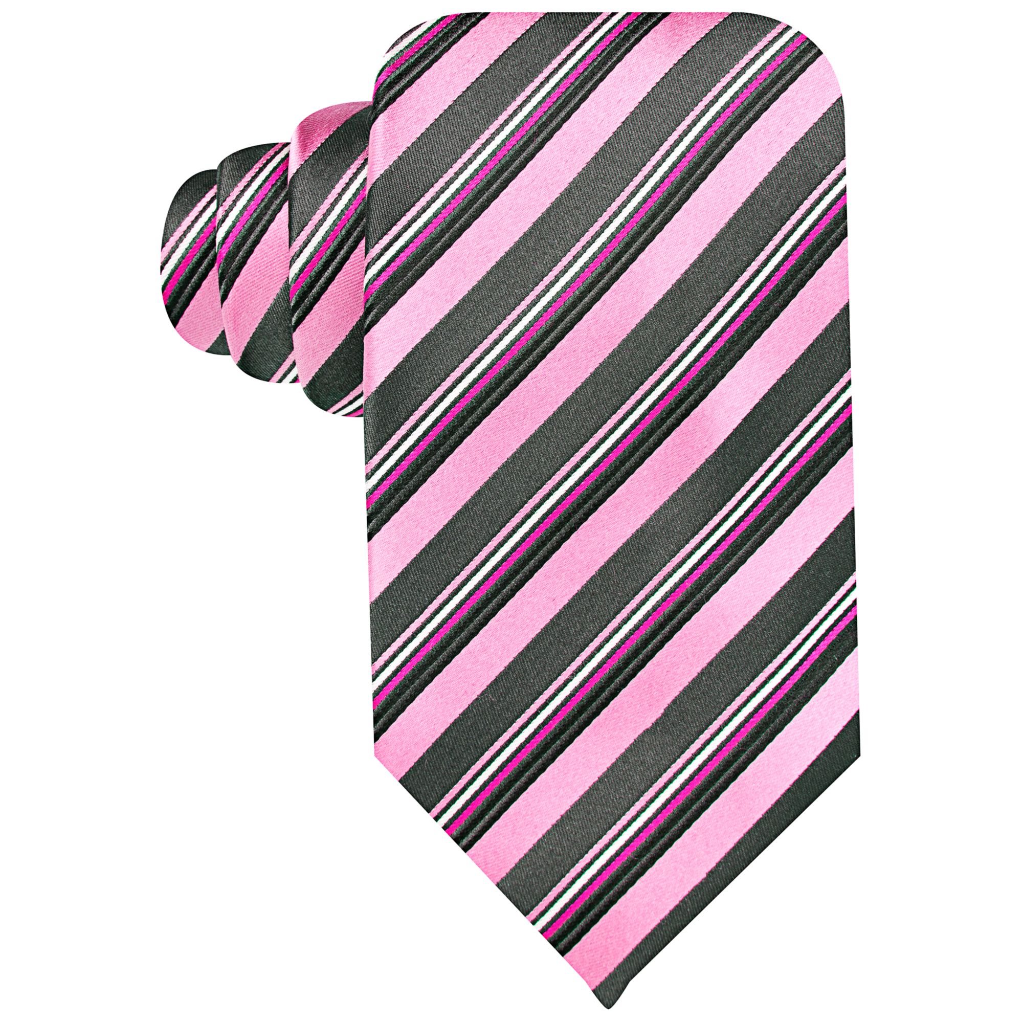 Geoffrey Beene Pink Charcoal Stripe Tie for Men Lyst