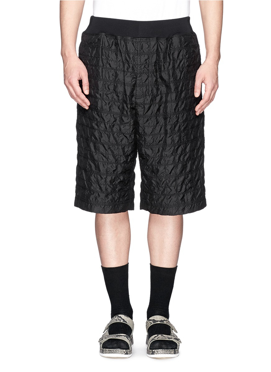 Lyst - 3.1 Phillip Lim Quilted Silk Shorts in Black for Men