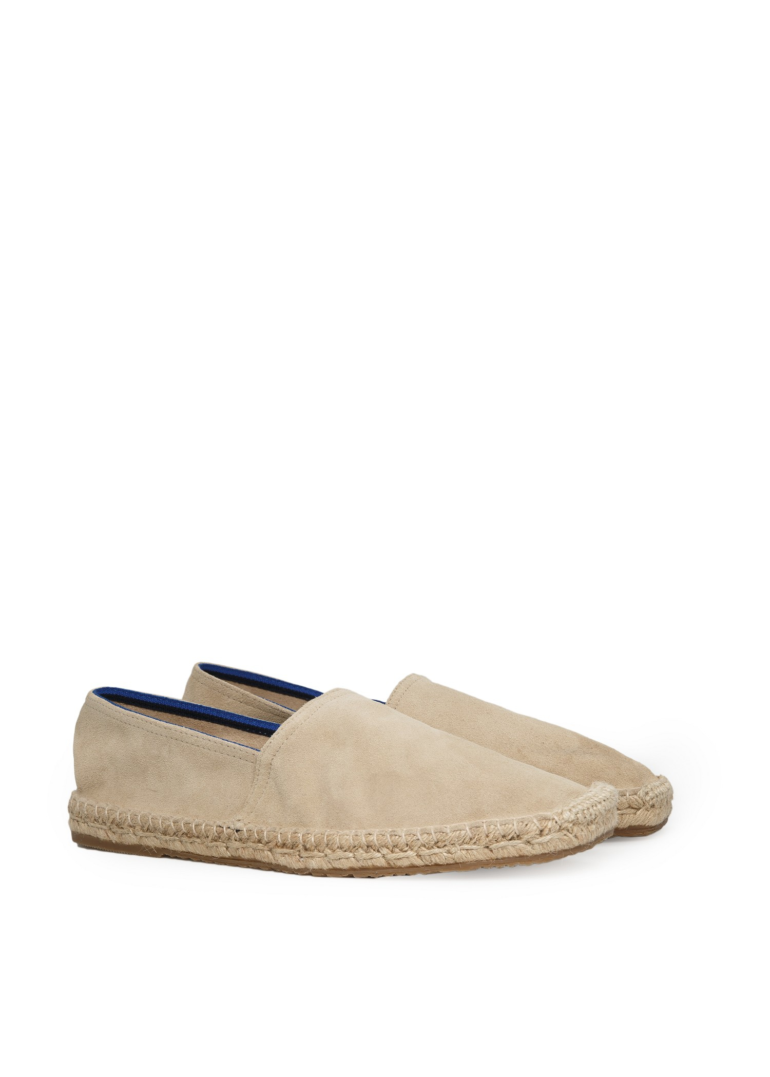 Lyst - Mango Jute Sole Suede Slipon Shoes in Natural for Men