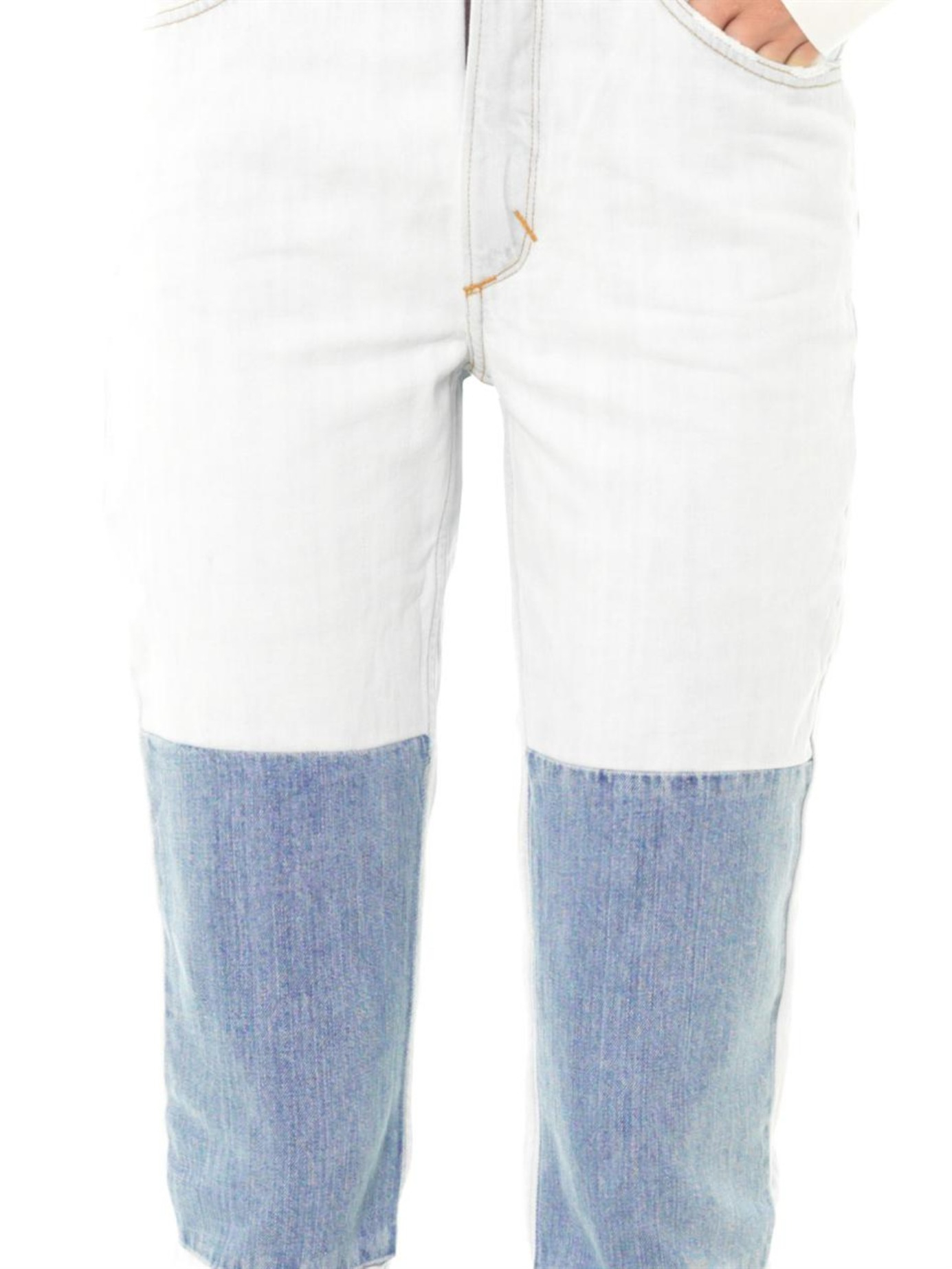 Aries Knee Patch High-Rise Straight-Leg Jeans in Blue | Lyst