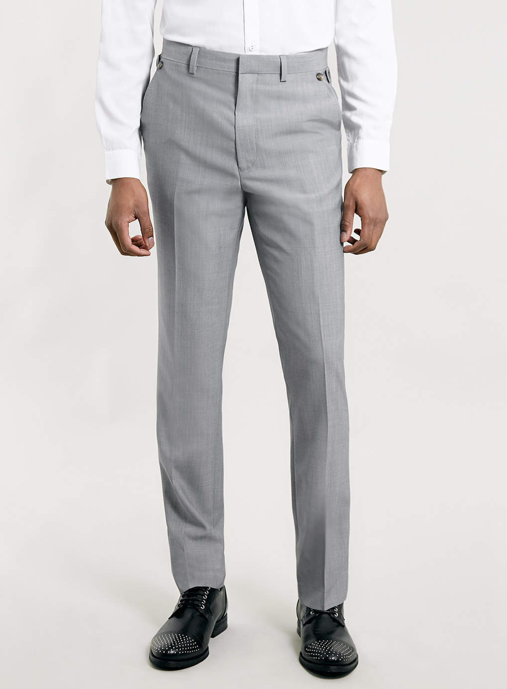 topman-gray-light-grey-suit-trousers-for-men-lyst