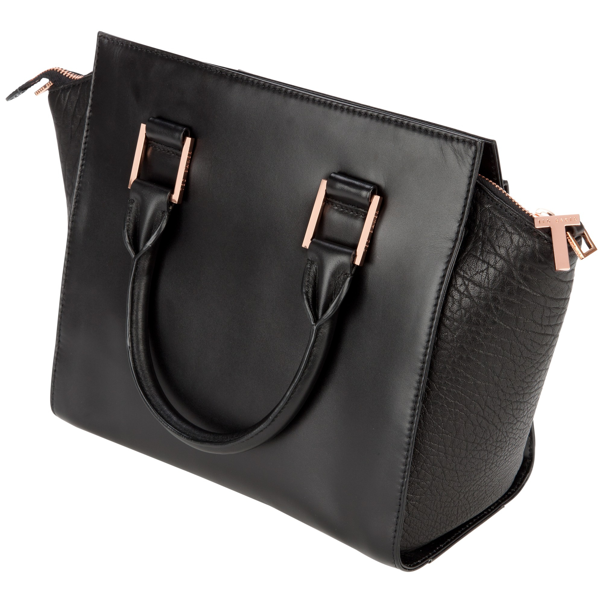 Ted baker Layally Leather Tote Bag in Black | Lyst