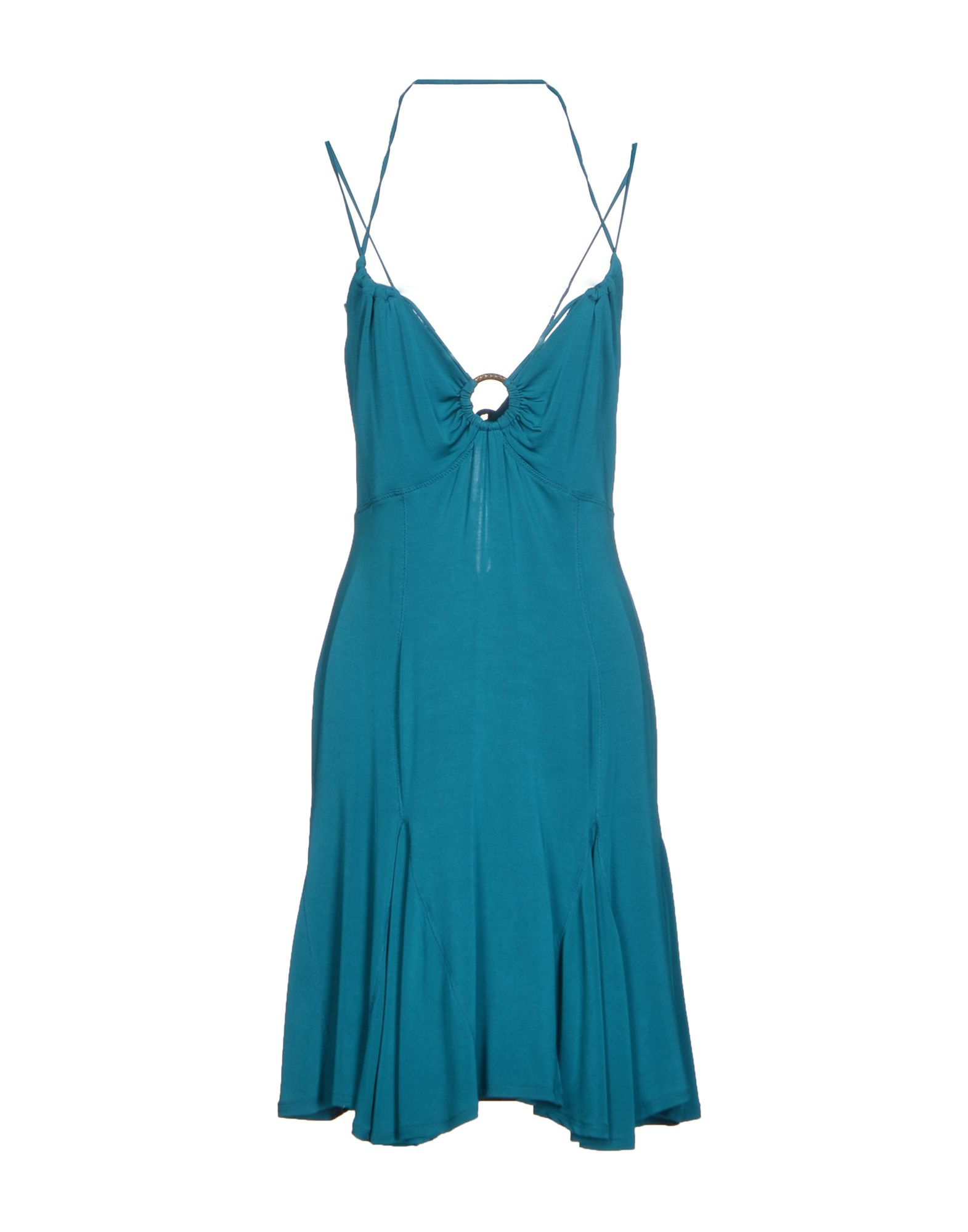 Just cavalli Knee-length Dress in Blue (Deep jade) - Save 68% | Lyst