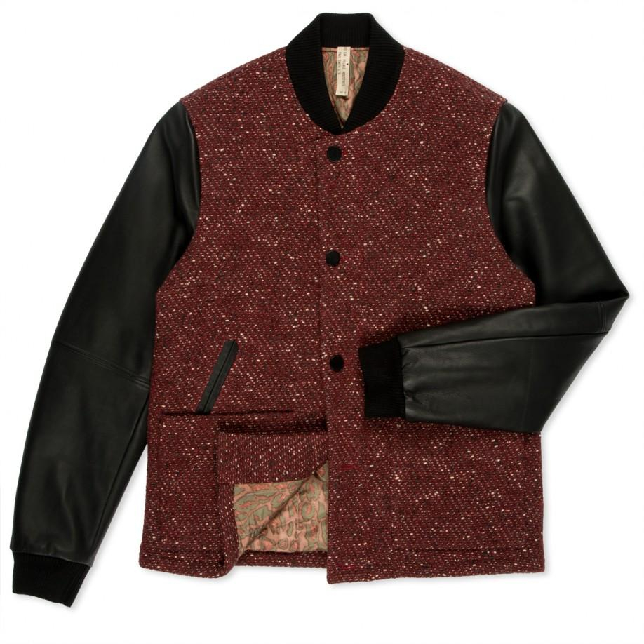Paul smith Woolblend Mexican Blanket Bomber Jacket in Purple for Men