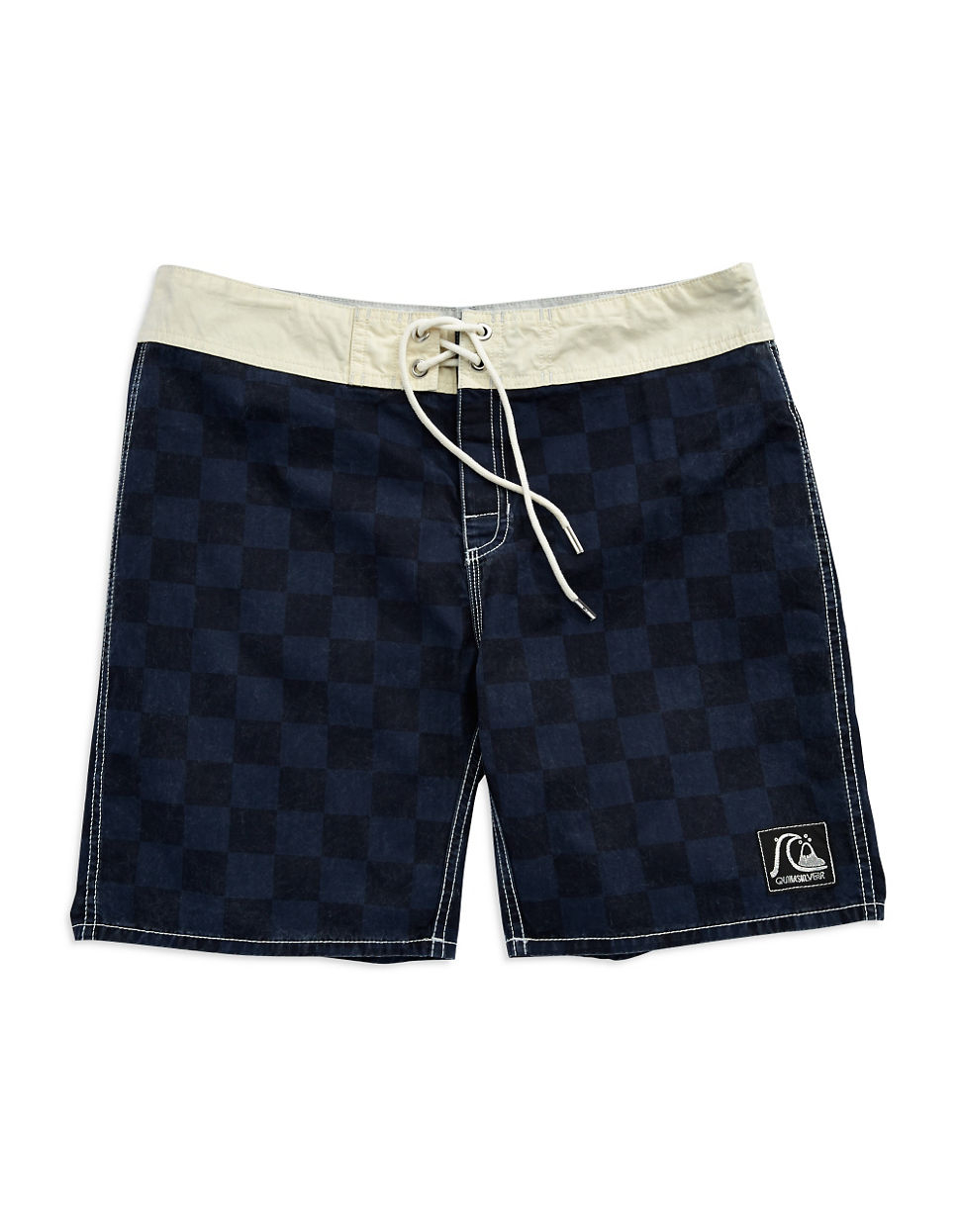 Quiksilver Checkered Board Shorts in Blue for Men | Lyst