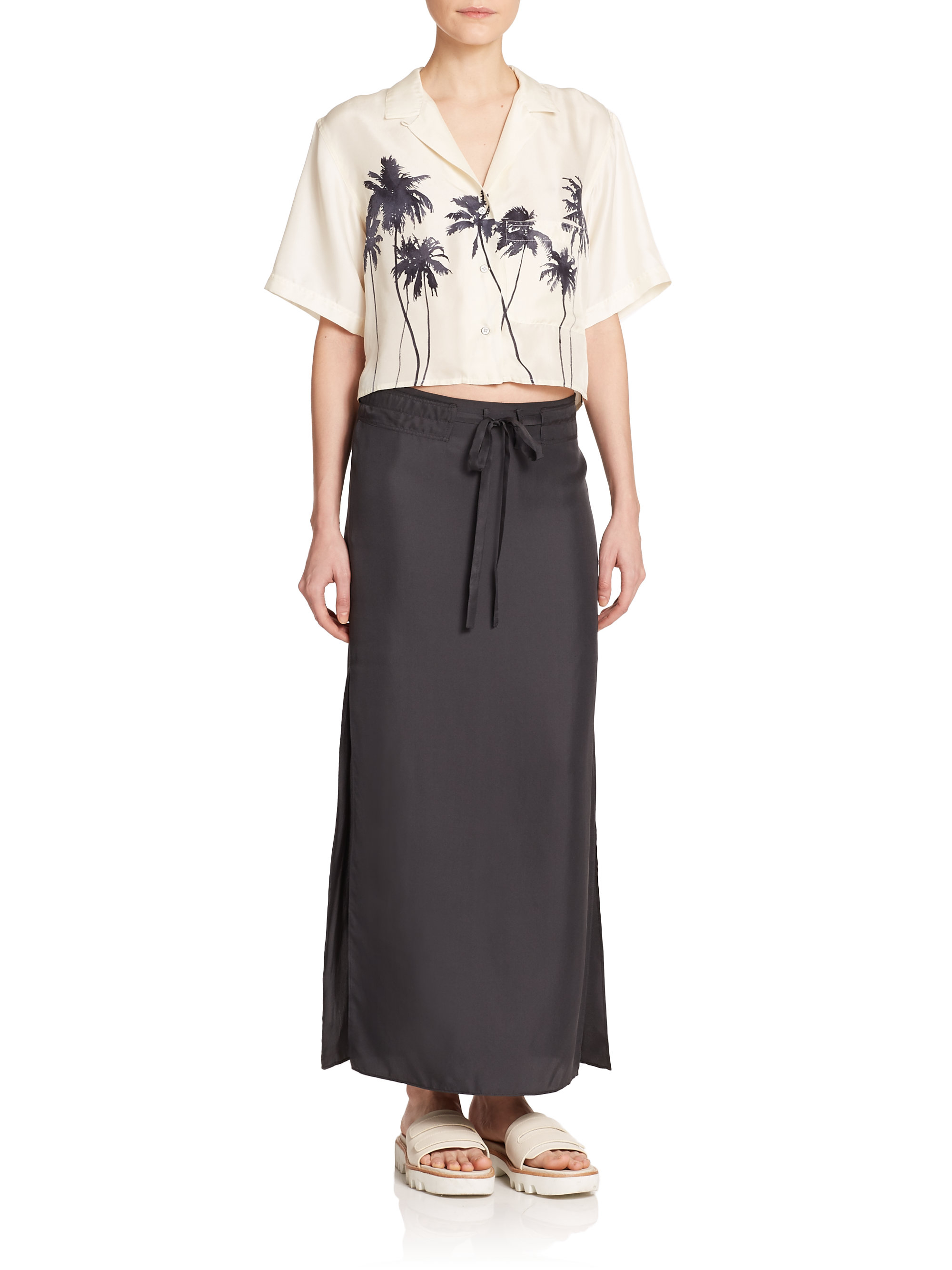 drawstring maxi