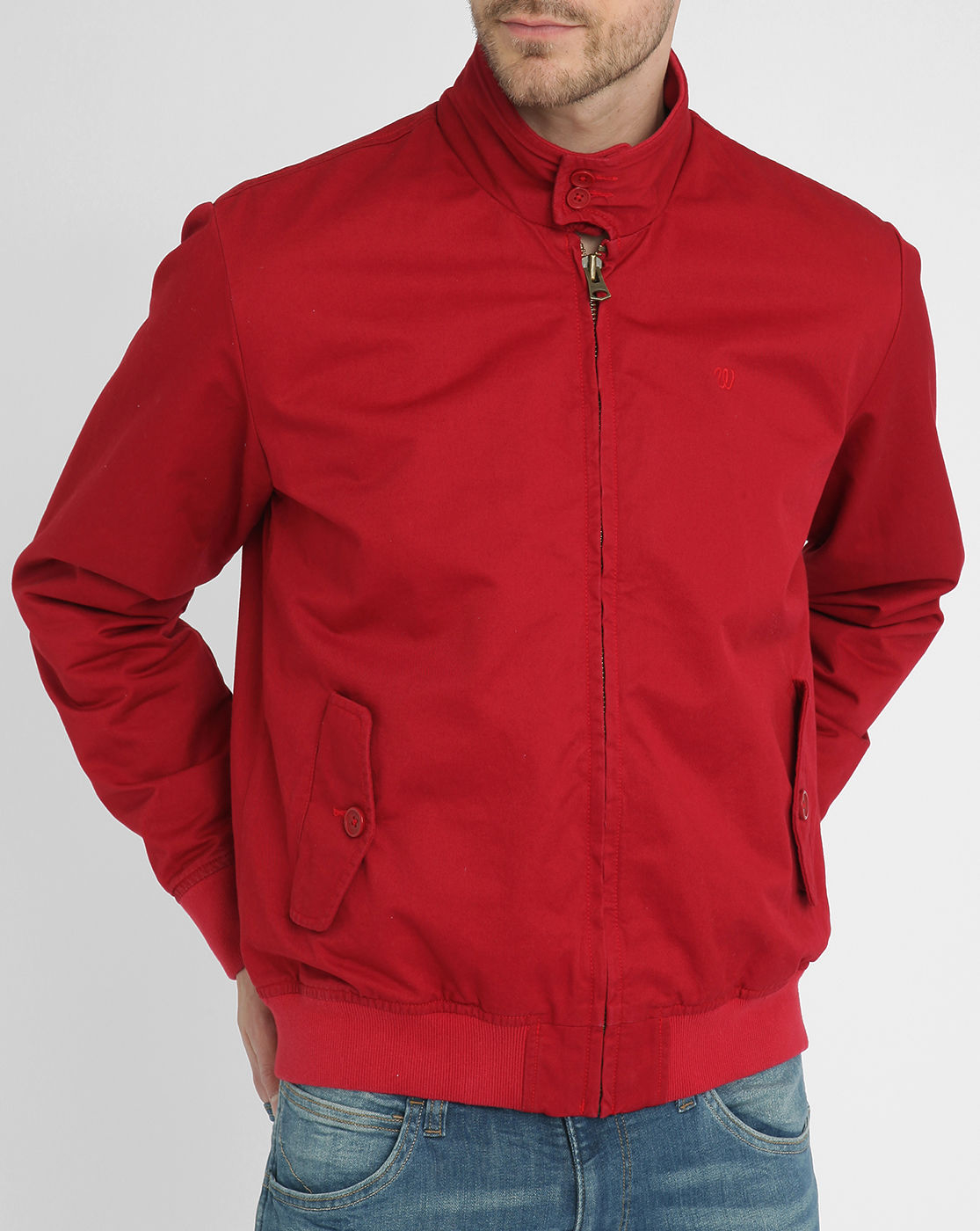 Wrangler Red Harrington Bomber Jacket in Red for Men | Lyst