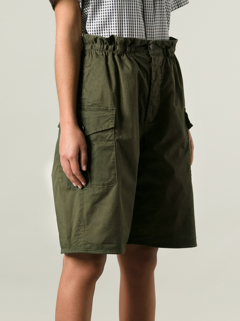 Lyst - Dsquared² Wide Leg Cargo Shorts in Green