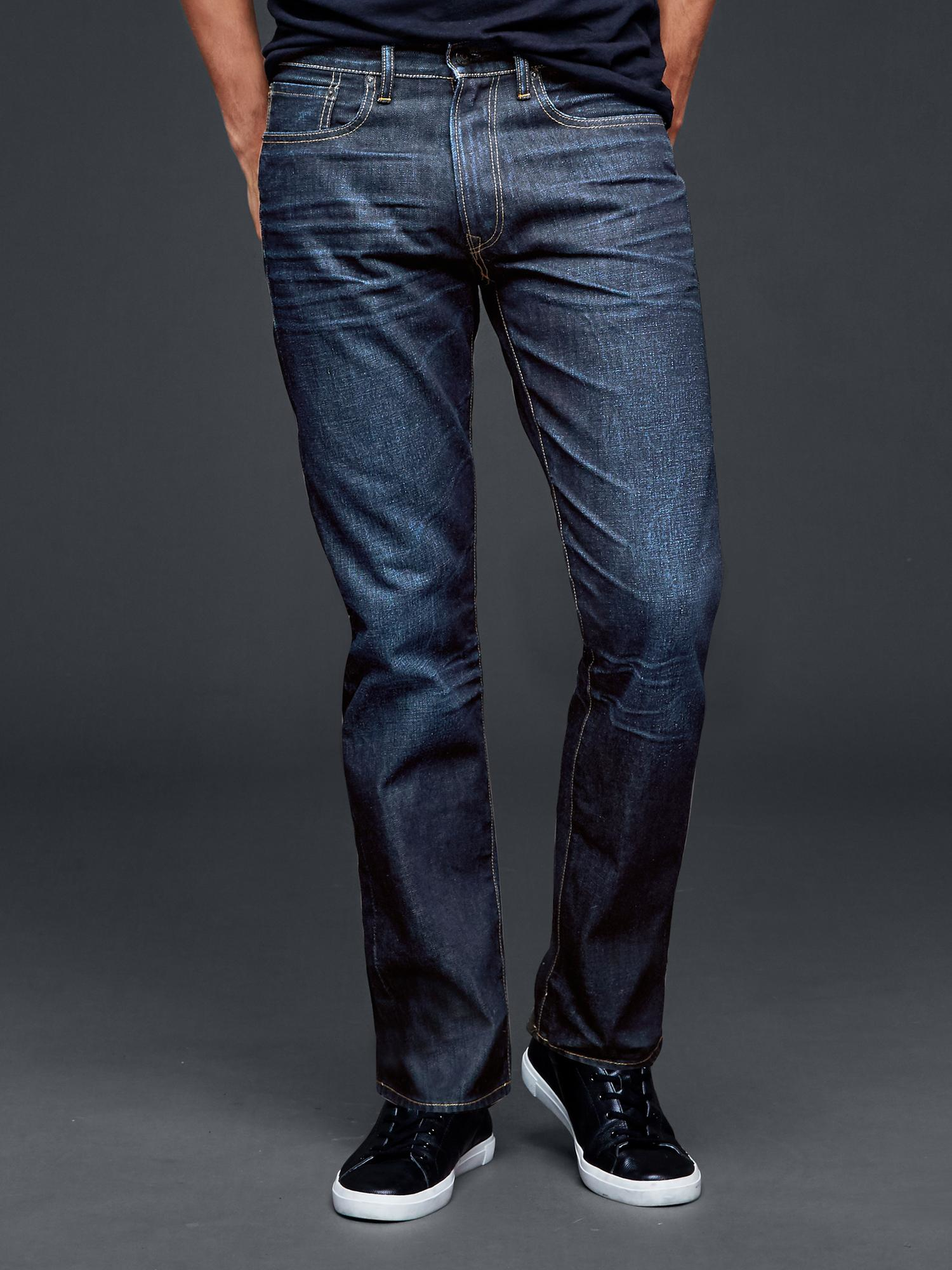 Lyst - Gap 1969 Standard Taper Fit Jeans (dark Resin Wash) in Blue for Men