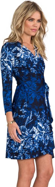 Bcbgmaxazria Adele Wrap Dress in Blue in Blue (Orient Blue) | Lyst