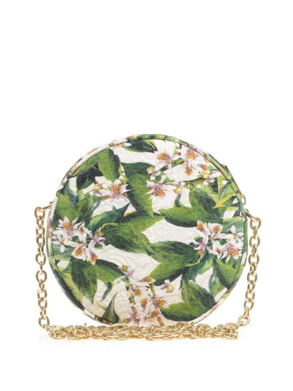 Lyst - Dolce & gabbana Glam Floral Brocade Crossbody Bag in Green