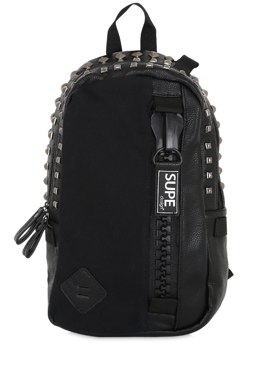 Lyst - Supe Design Mini Day Studded Faux Leather Backpack in Black for Men