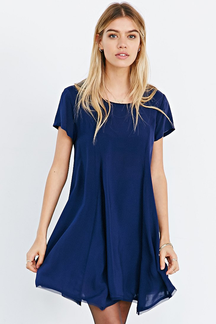 Lyst Silence Noise Witchy T shirt  Dress  in Blue 