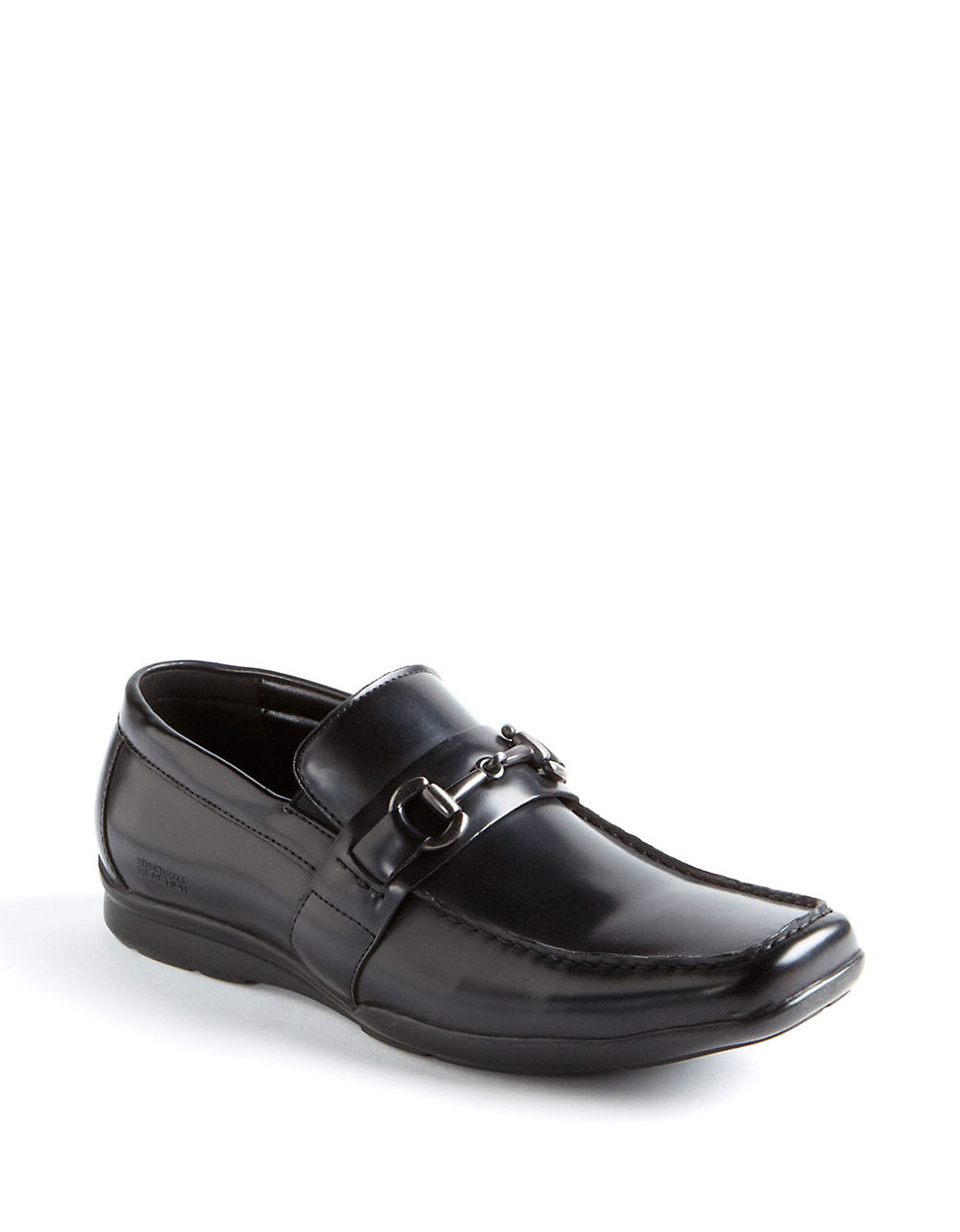 Kenneth cole reaction Plane Side Leather Loafers in Black for Men | Lyst