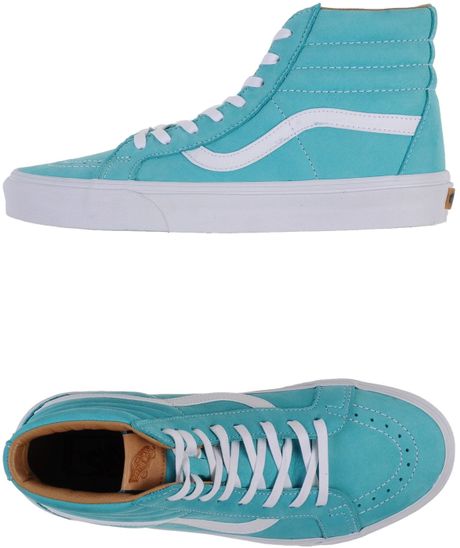turquoise high top vans