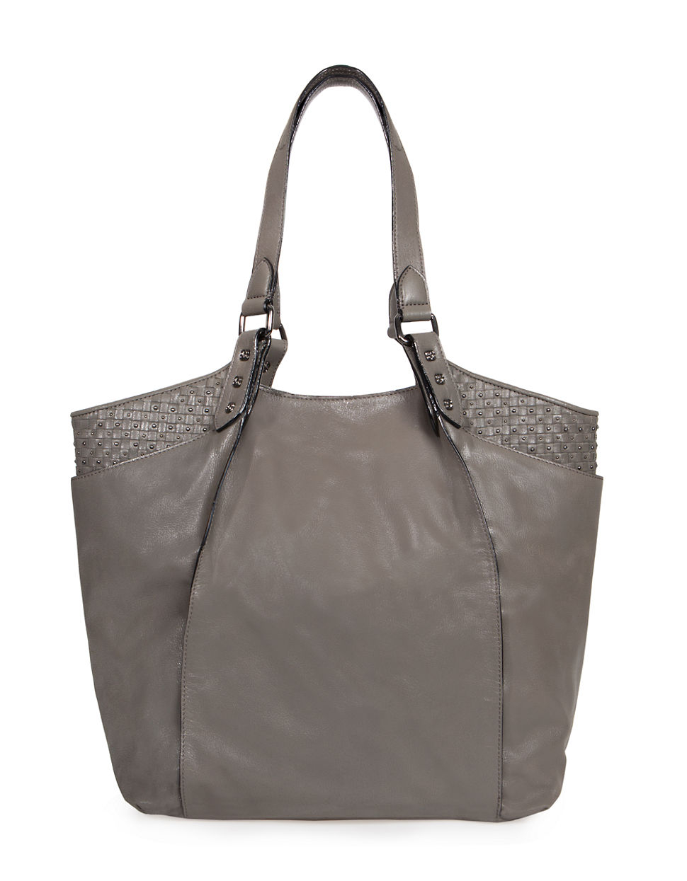 Elliott lucca Messina Leather Carry All Tote Bag in Gray | Lyst