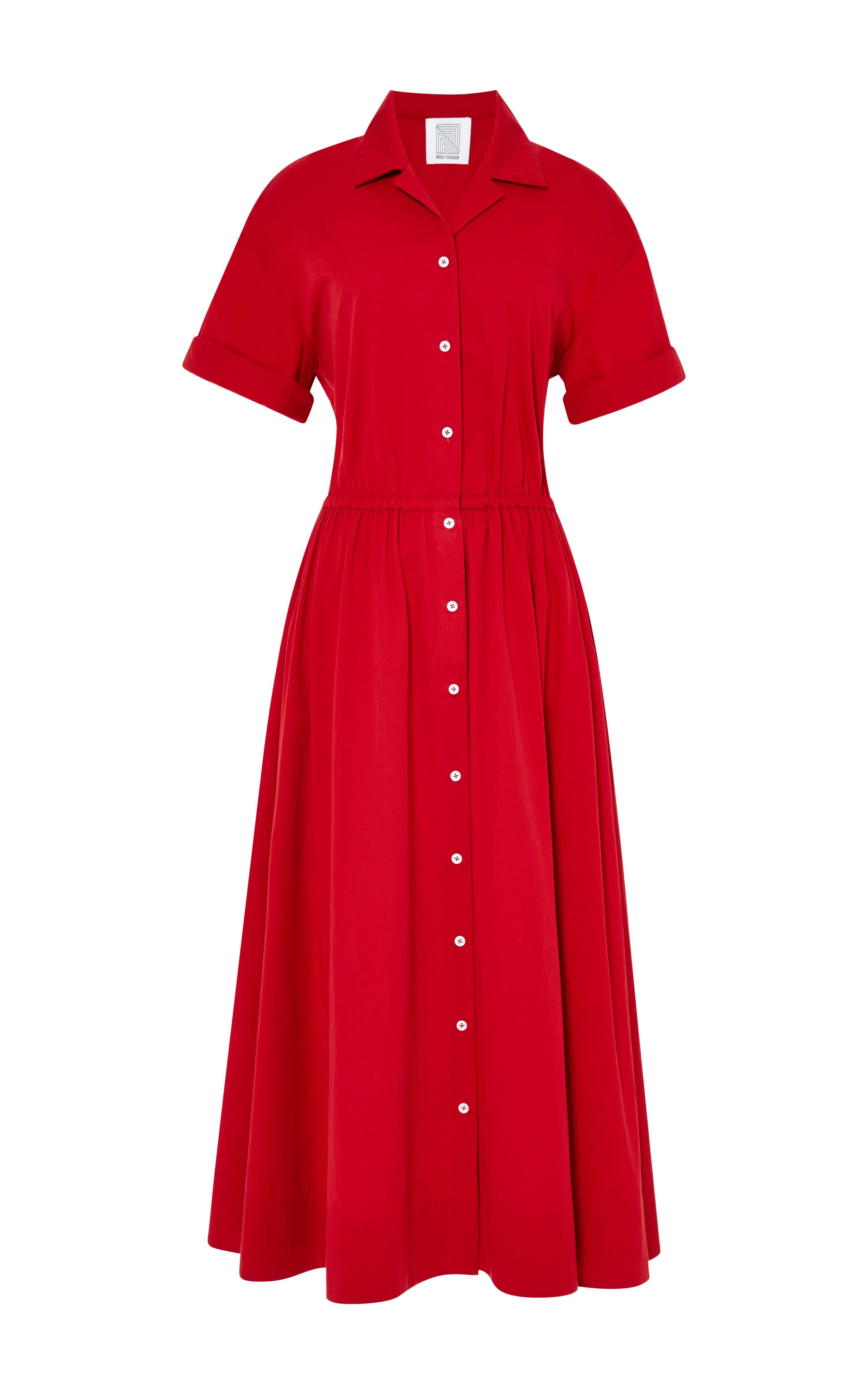 warehouse red shirt dress