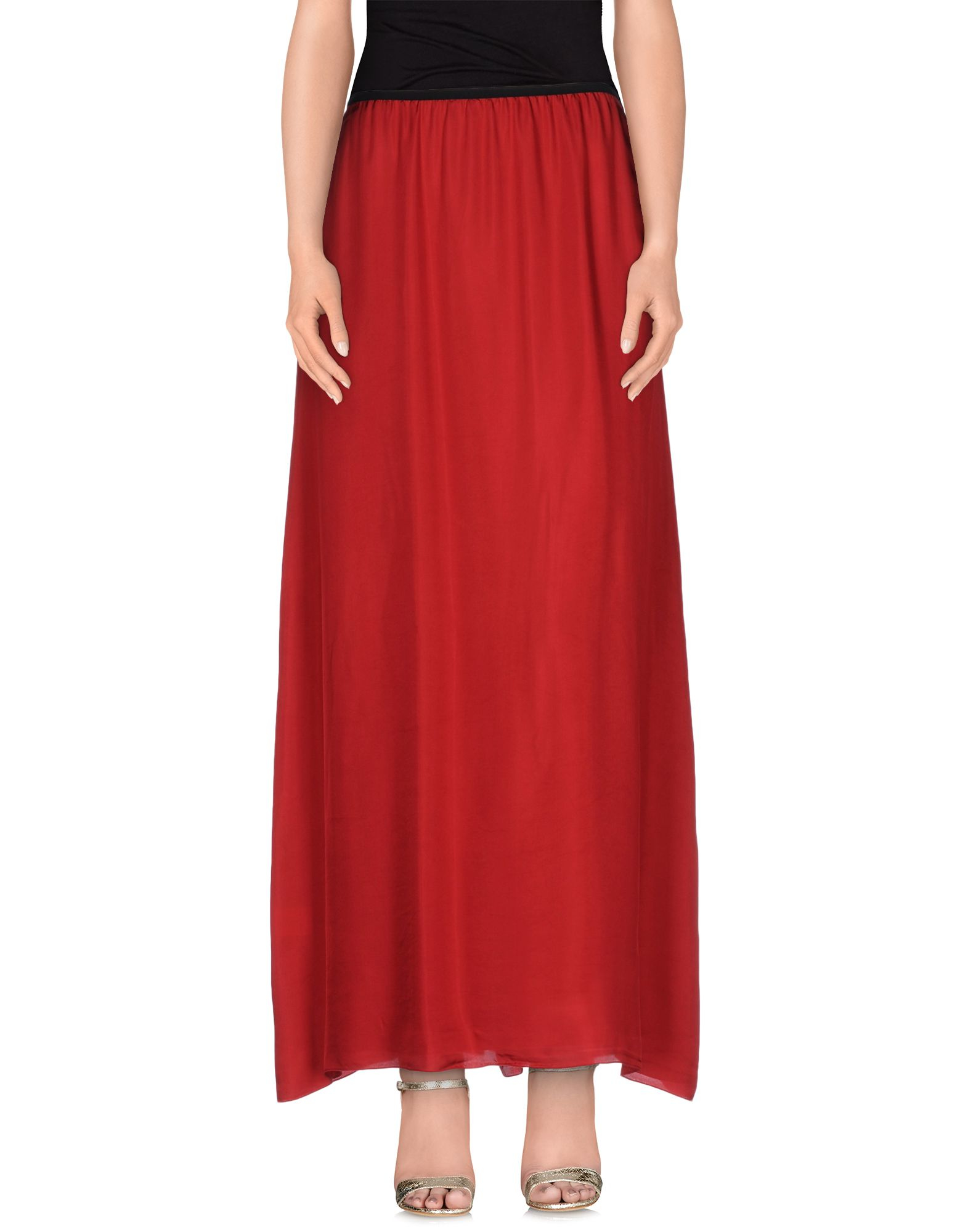 Lyst - Manila Grace Long Skirt in Red