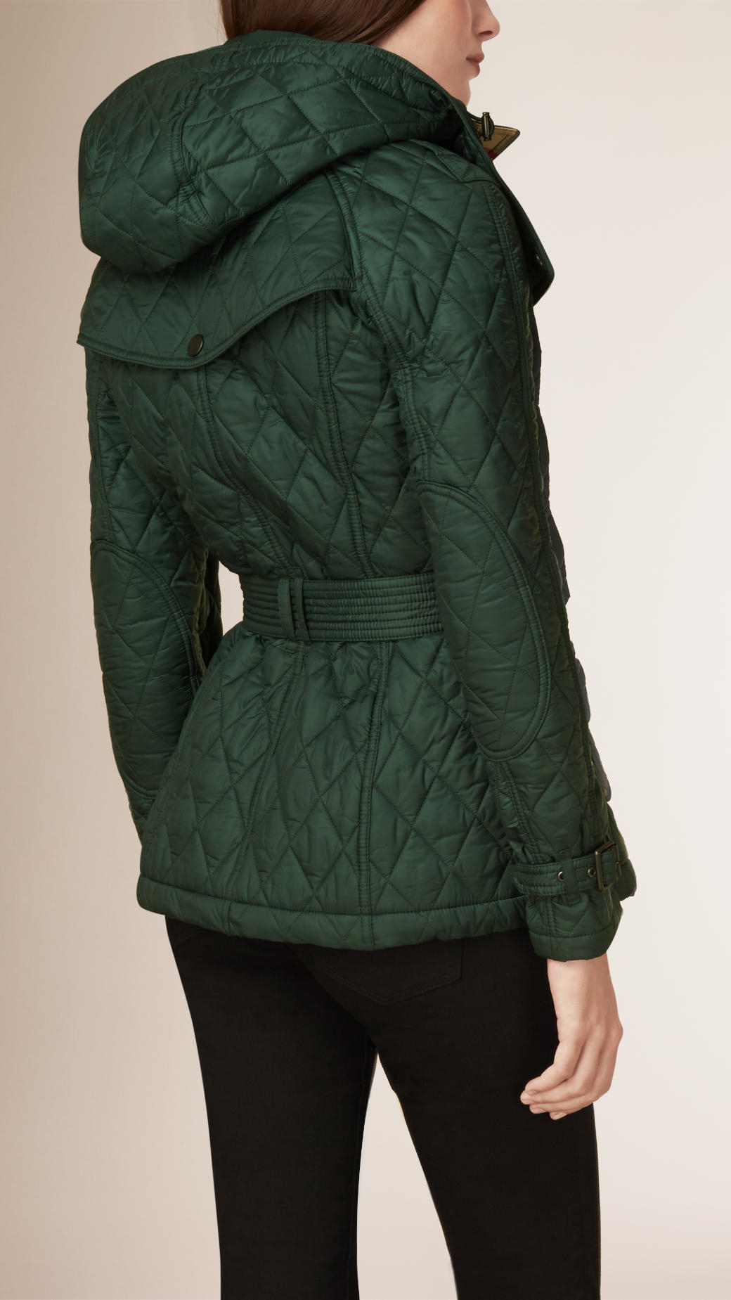 Burberry Diamond Quilted Jacket in Green - Lyst