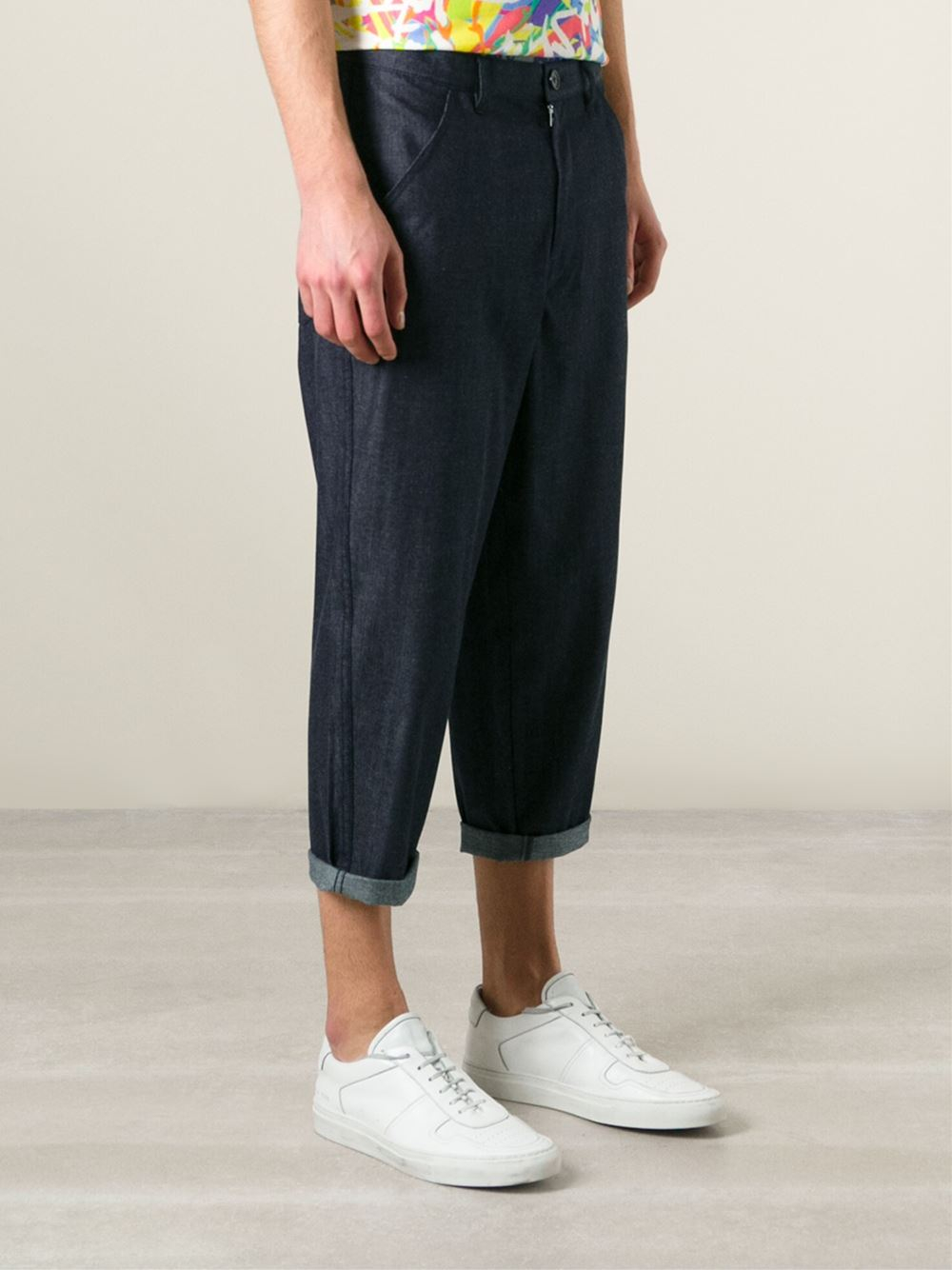 cropped jeans homme