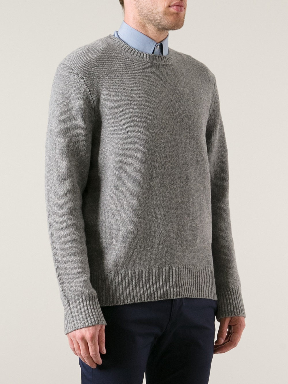 Acne studios 'Chet' Sweater in Gray for Men | Lyst