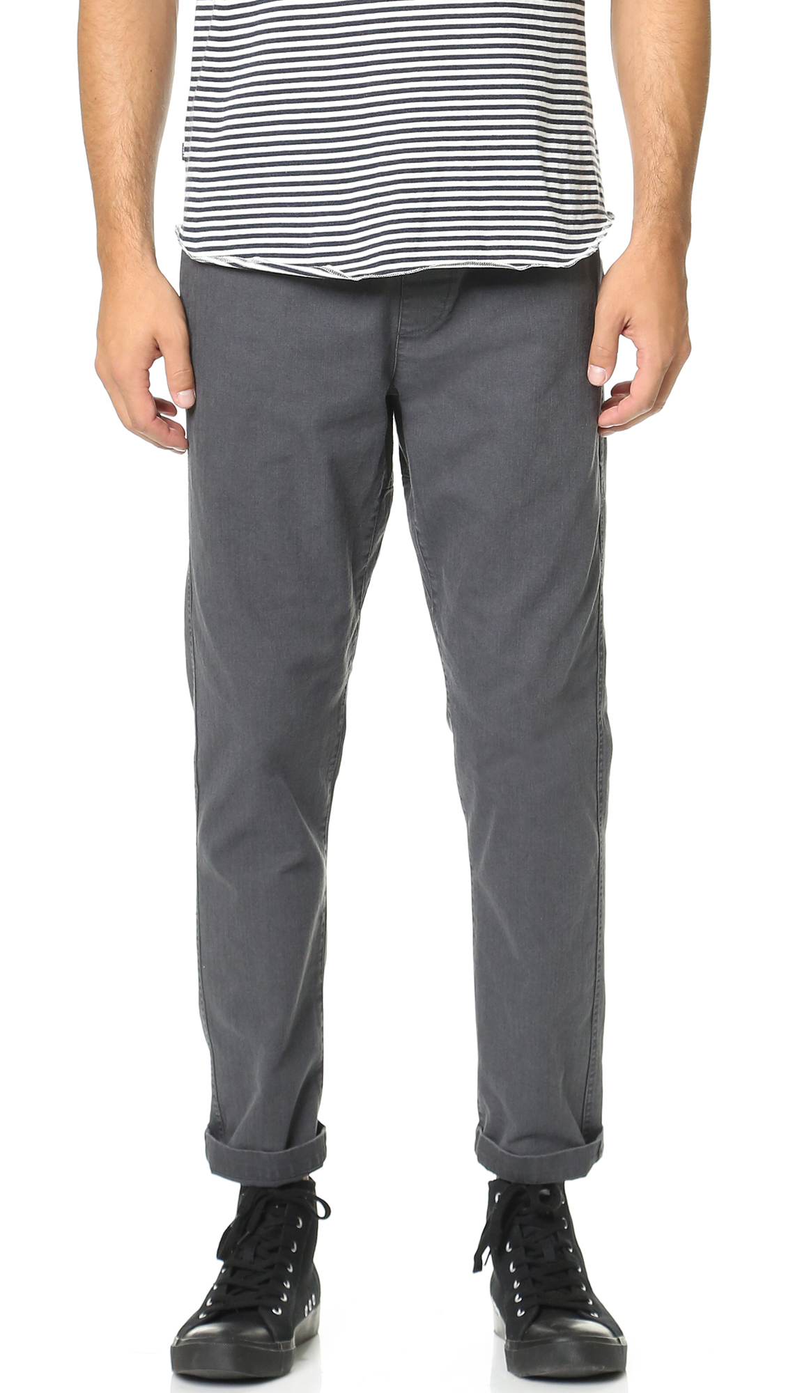 Lyst - Obey Travelers Herringbone Pants in Black for Men