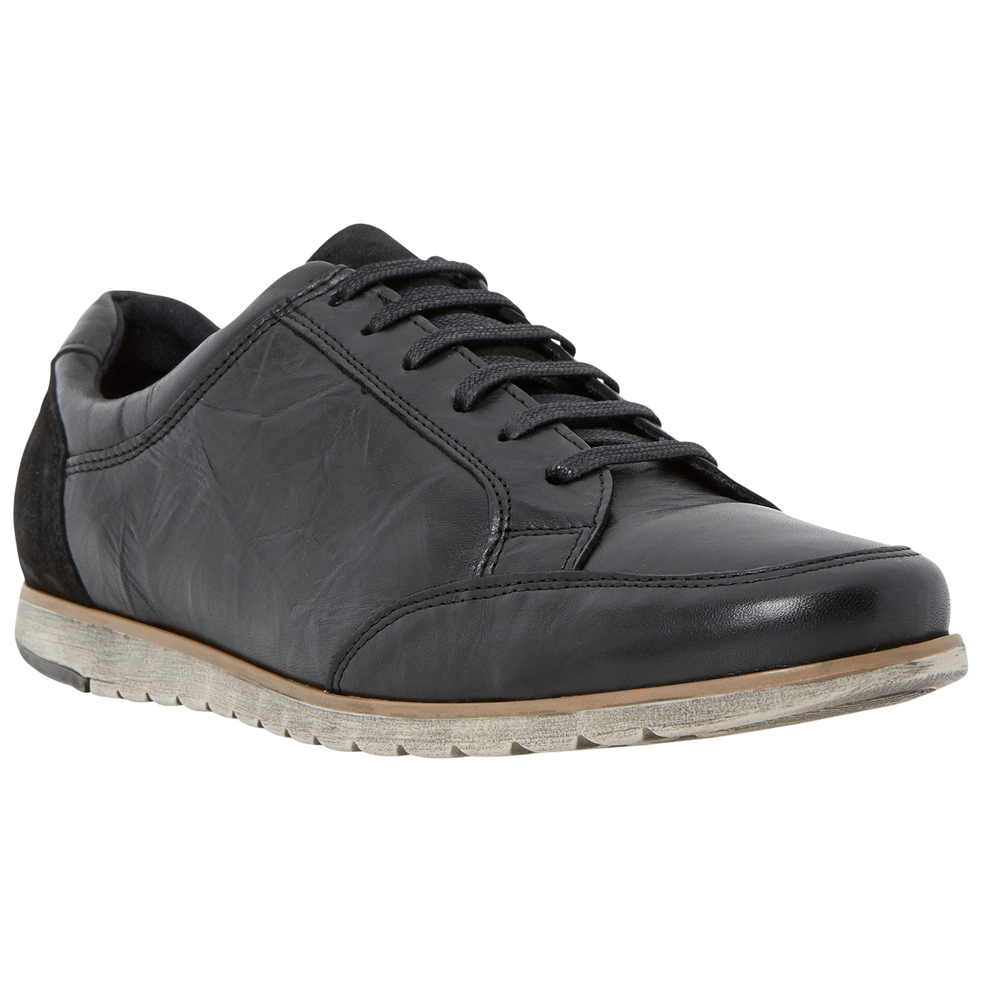 Dune Torpedo Leather Trainers in Black for Men | Lyst