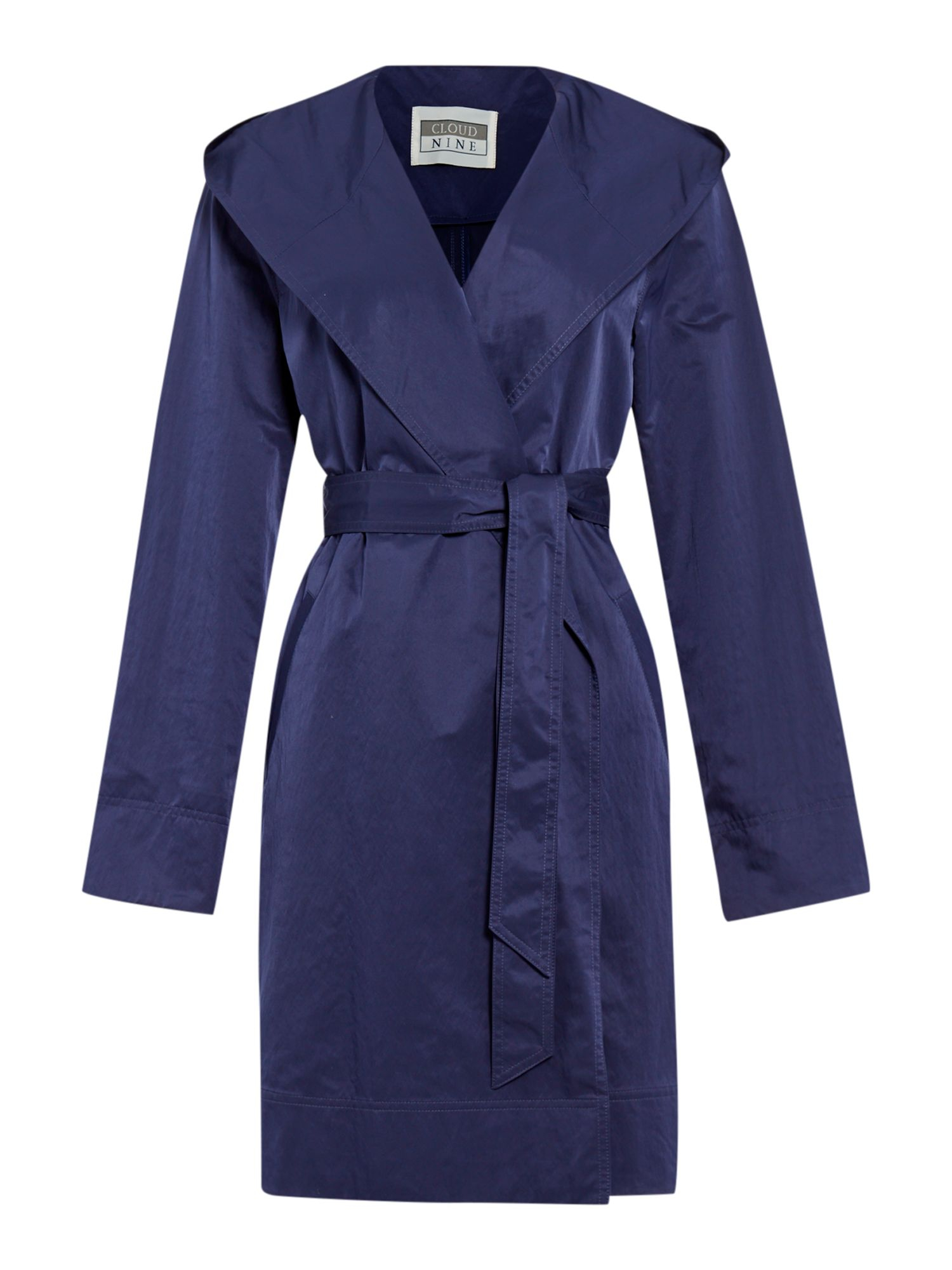Cloud Nine Lightweight Hooded Wrap Jacket in Blue (Navy) | Lyst