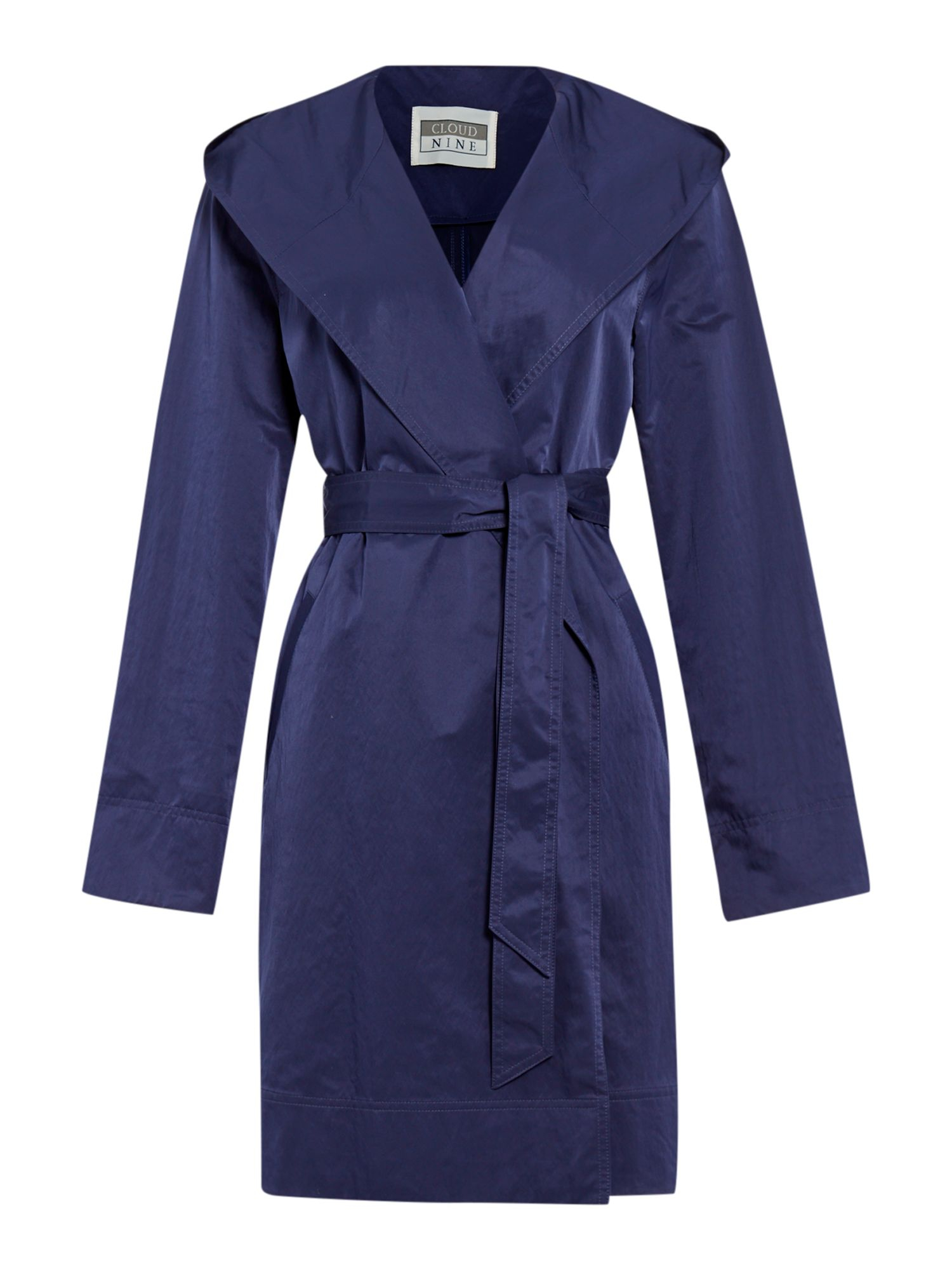 Cloud Nine Lightweight Hooded Wrap Jacket in Blue (Navy) Lyst