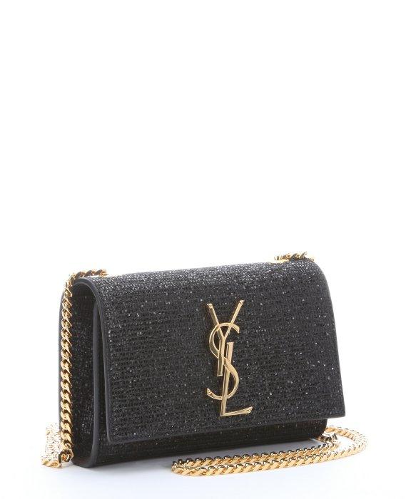 Saint laurent Monogram Leather Shoulder Bag in Black | Lyst  