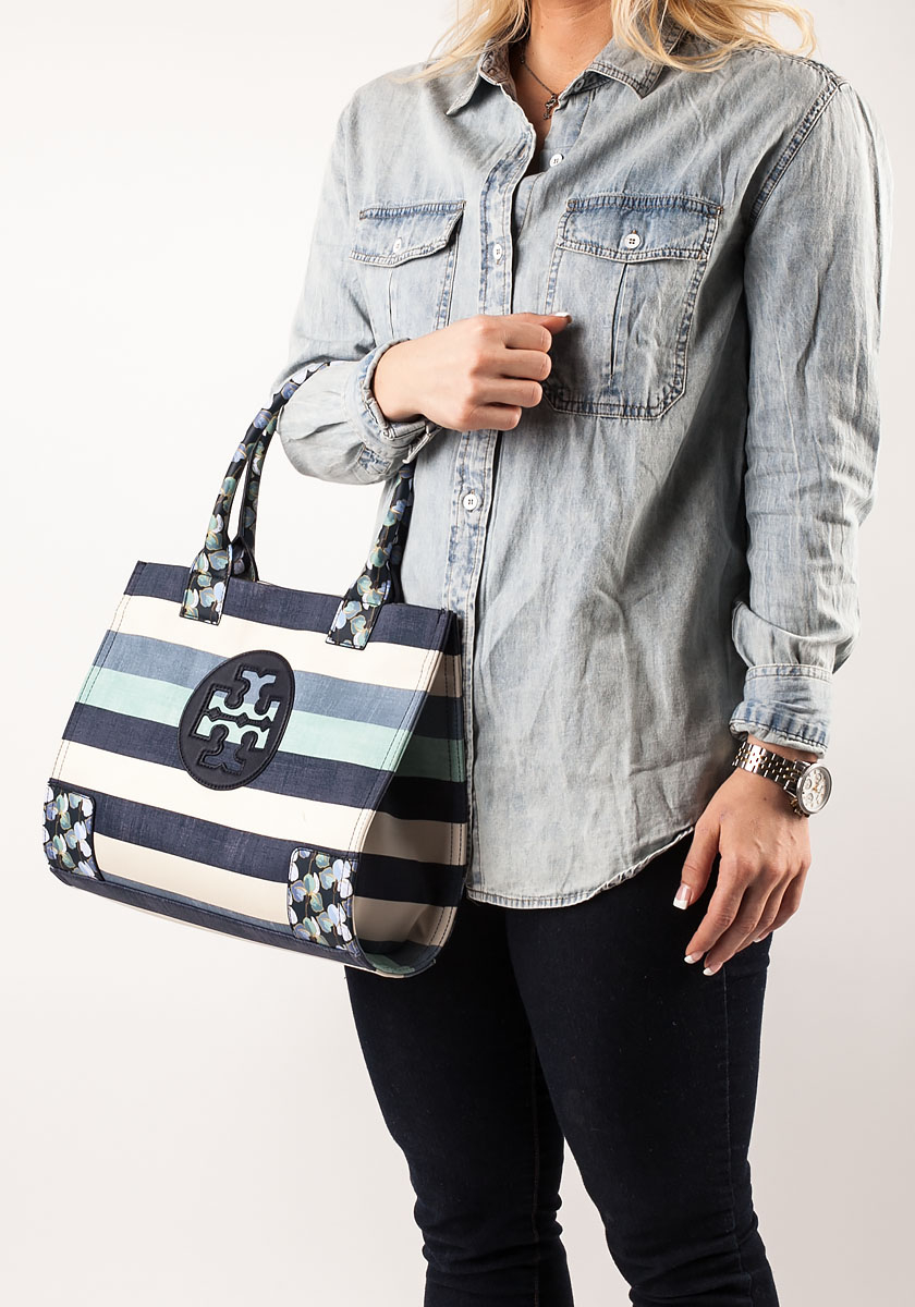 tory burch ella mini printed tote