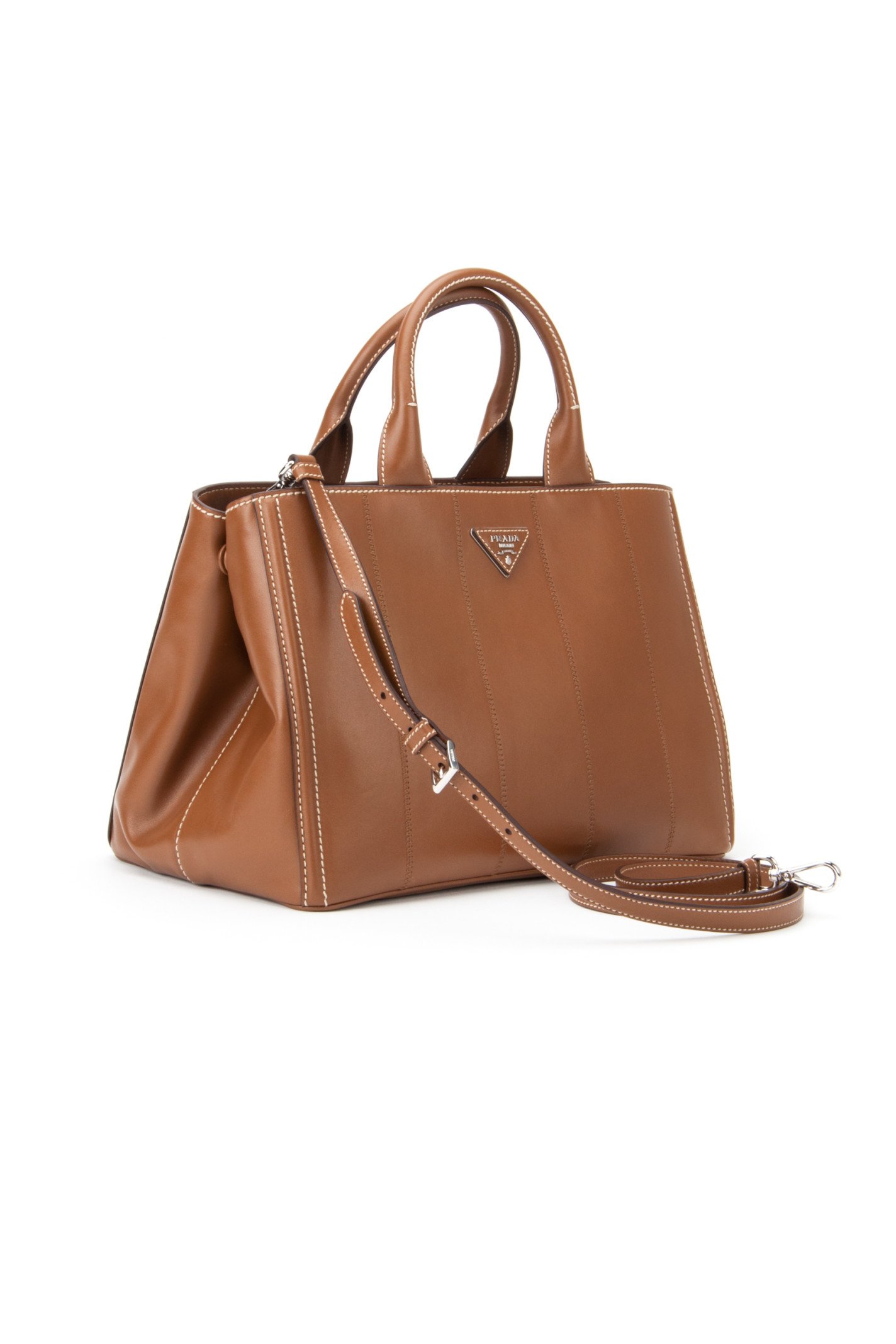 Prada Soft Calf Bag in Brown (CANNELLA) | Lyst  