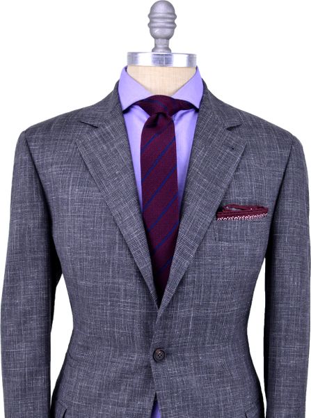 Brunello Cucinelli Grey Gingham Button Down Dress Shirt in Gray for Men ...