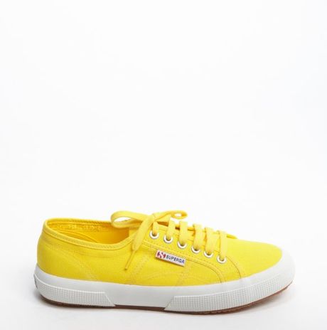 Superga Sunflower Yellow Canvas Lace Up Cotu Classic Sneakers in Yellow ...