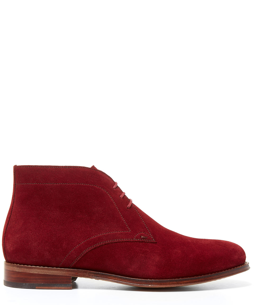 burgundy suede boots mens